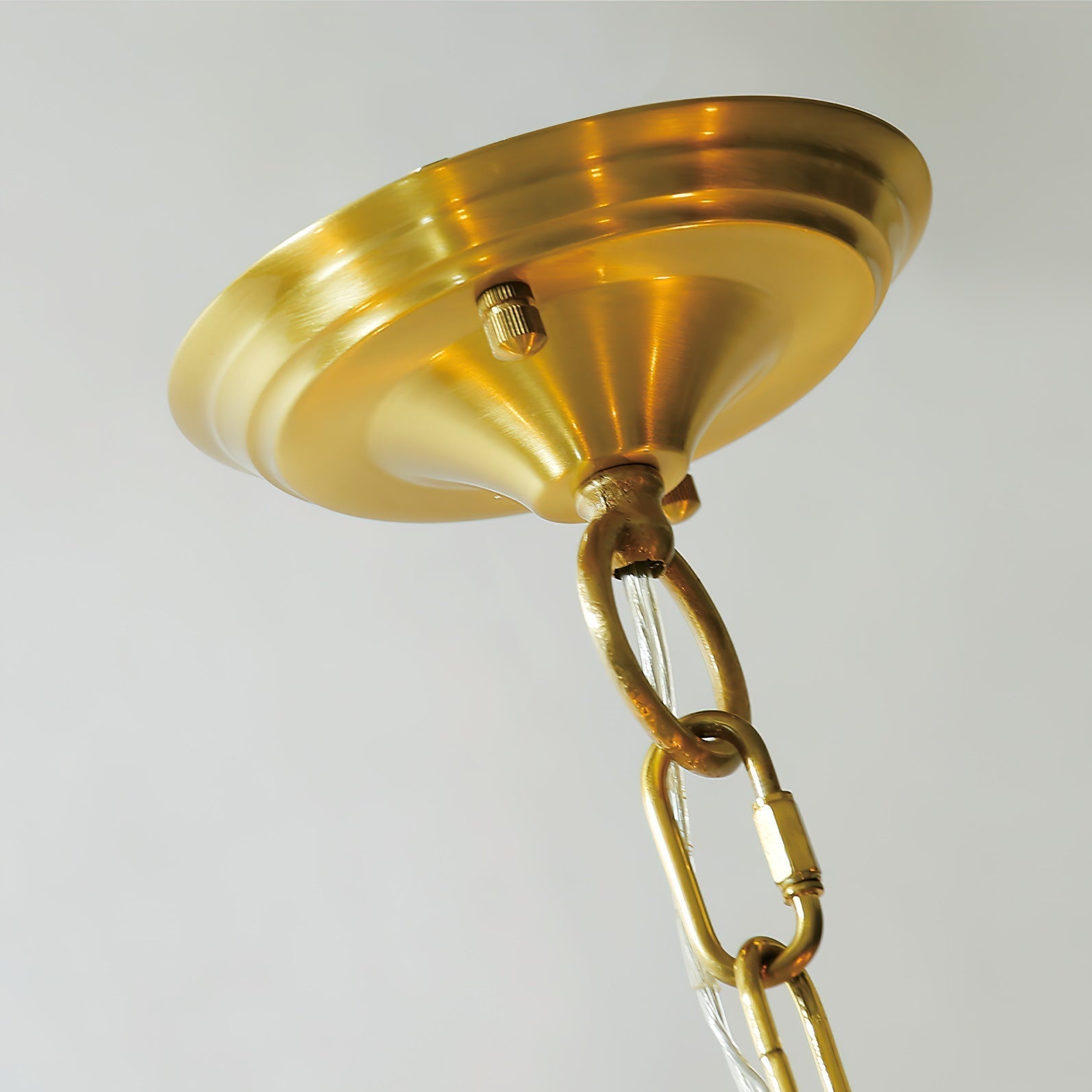 Armira Vintage Industrial Metal Fabric Chandelier - Lamp Copper