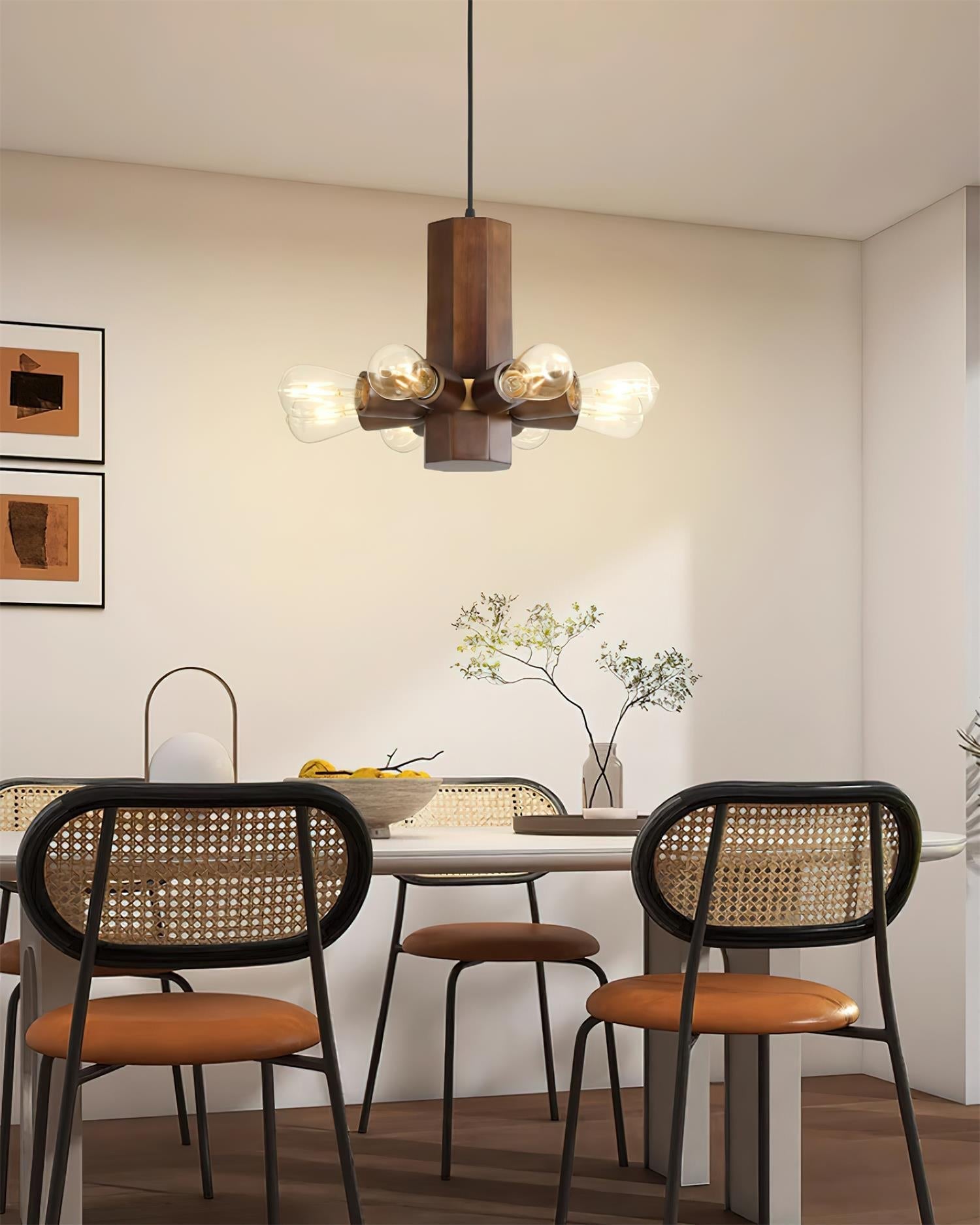 Radia Pendant Lamp Wood Exposed Industrial - Letslighting