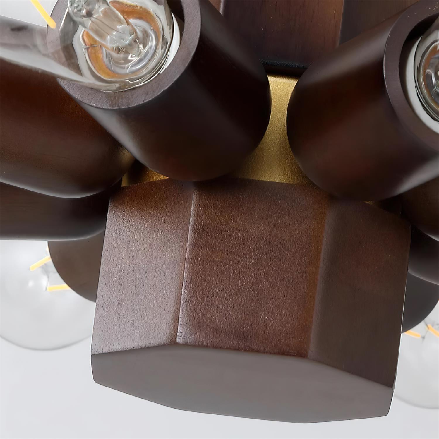 Radia Pendant Lamp Wood Exposed Industrial - Letslighting