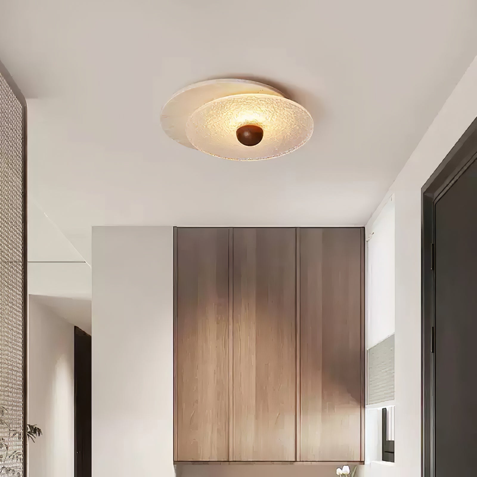 Orlora Plafonnier Circulaire en Travertin - Neutralighting