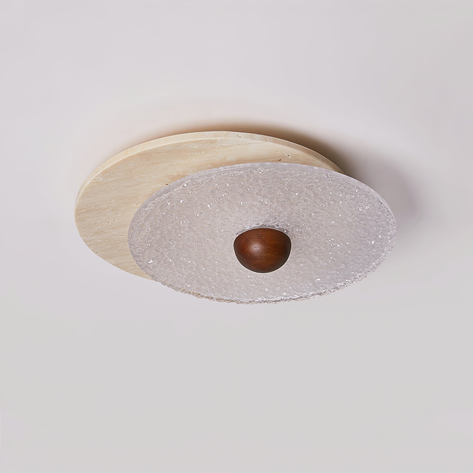 Orlora Plafonnier Circulaire en Travertin - Neutralighting