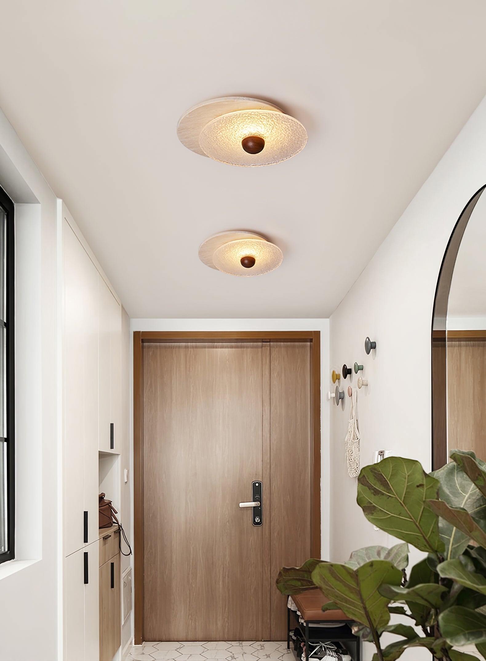 Orlora Plafonnier Circulaire en Travertin - Neutralighting