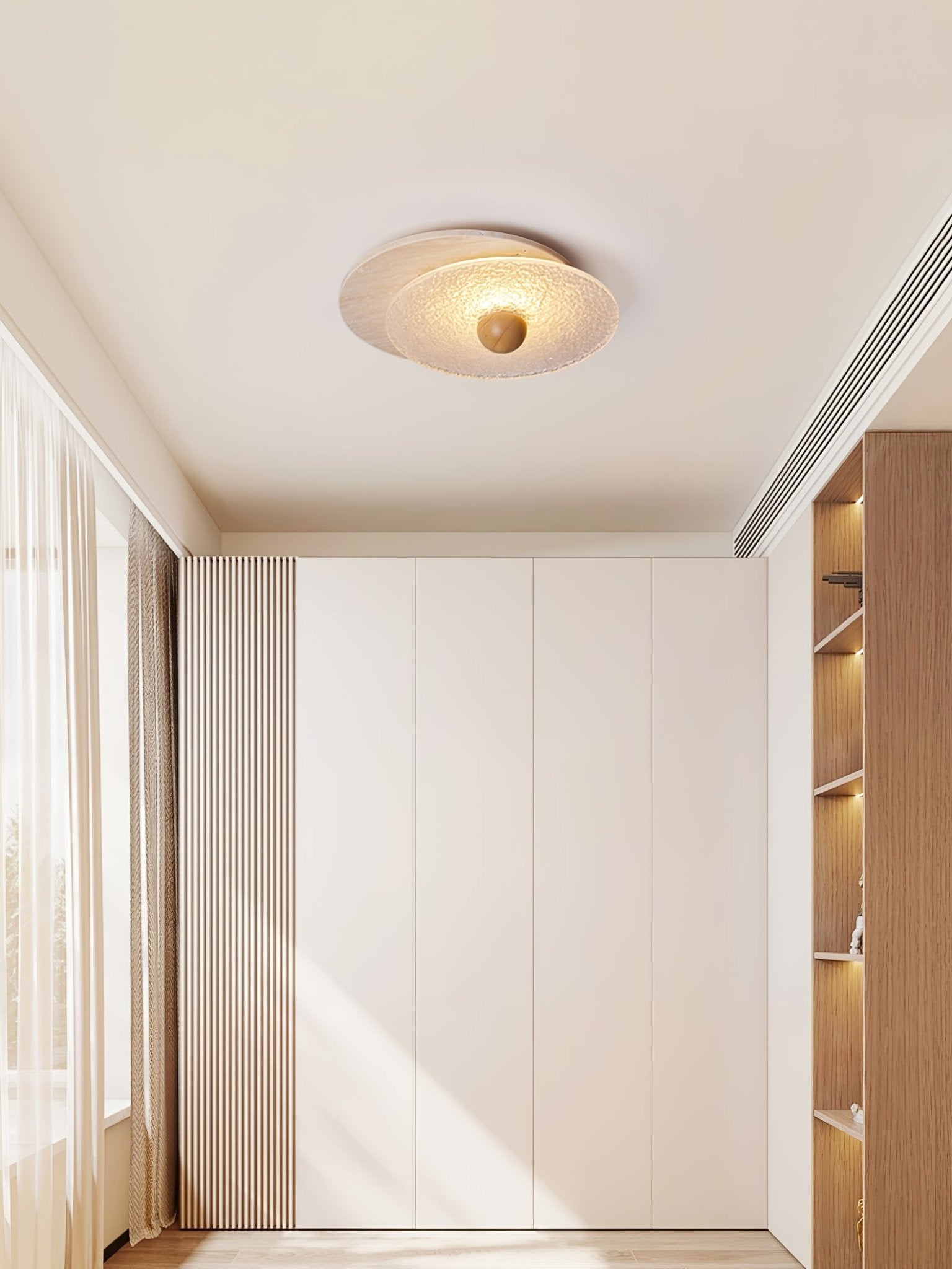 Orlora Plafonnier Circulaire en Travertin - Neutralighting