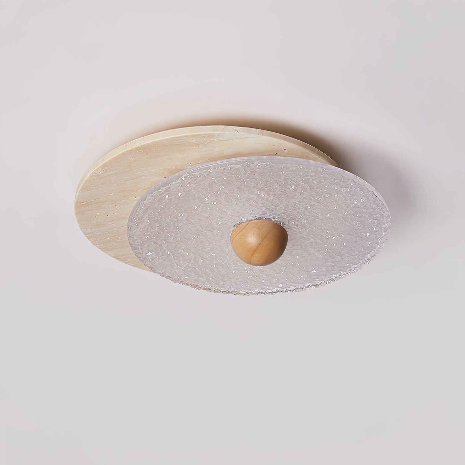 Orlora Plafonnier Circulaire en Travertin - Neutralighting