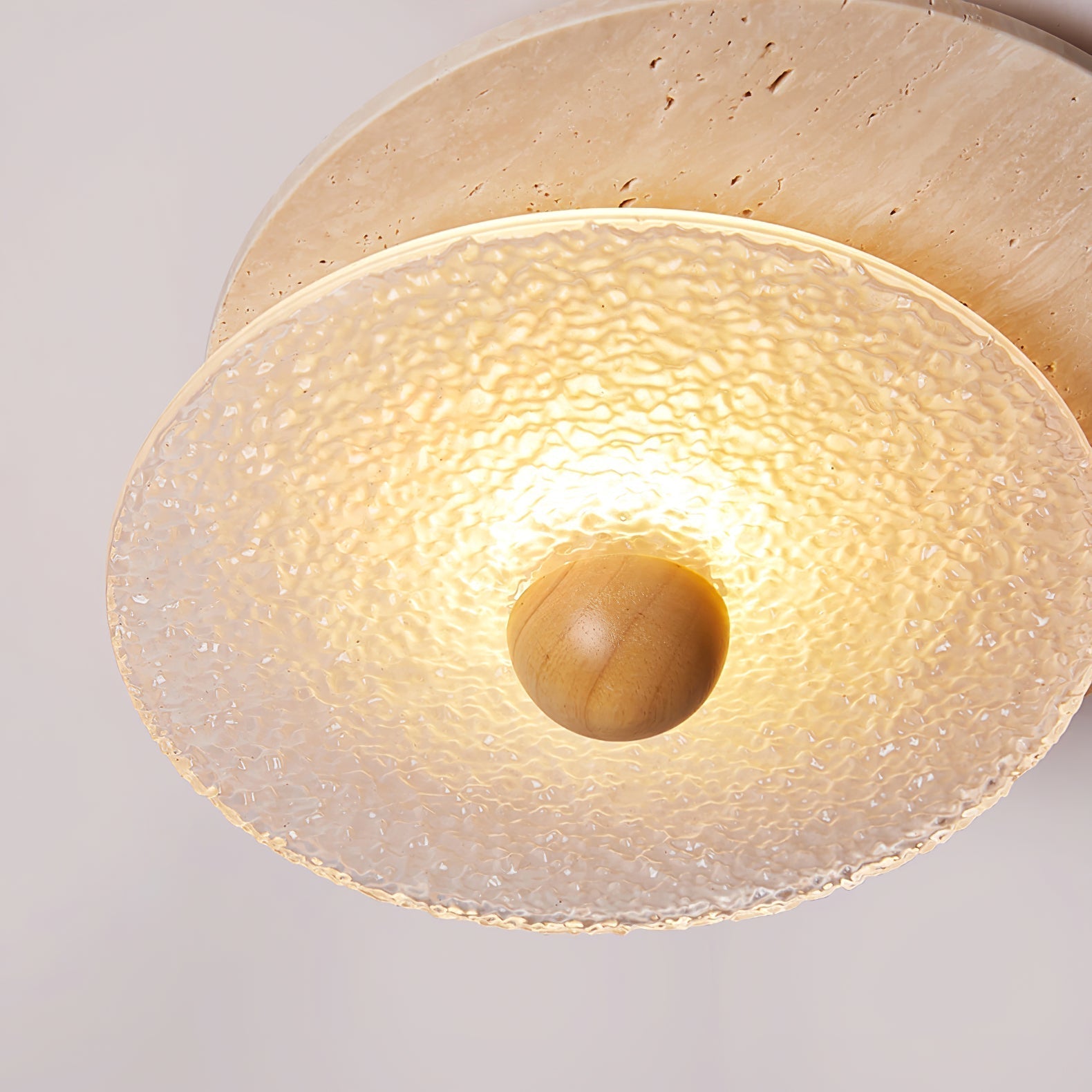 Orlora Plafonnier Circulaire en Travertin - Neutralighting