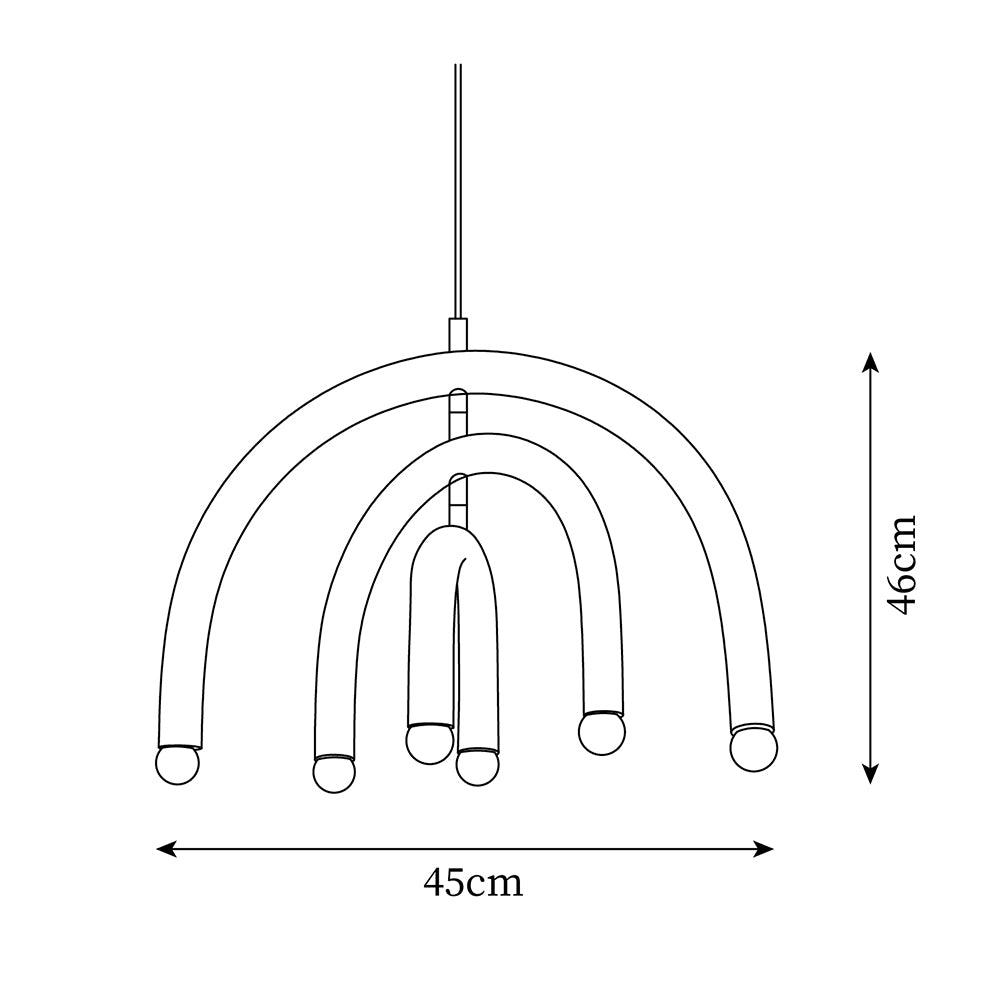 Viran Suspension Rainbow Modern Arc pour salon et salle à manger - Neutralighting