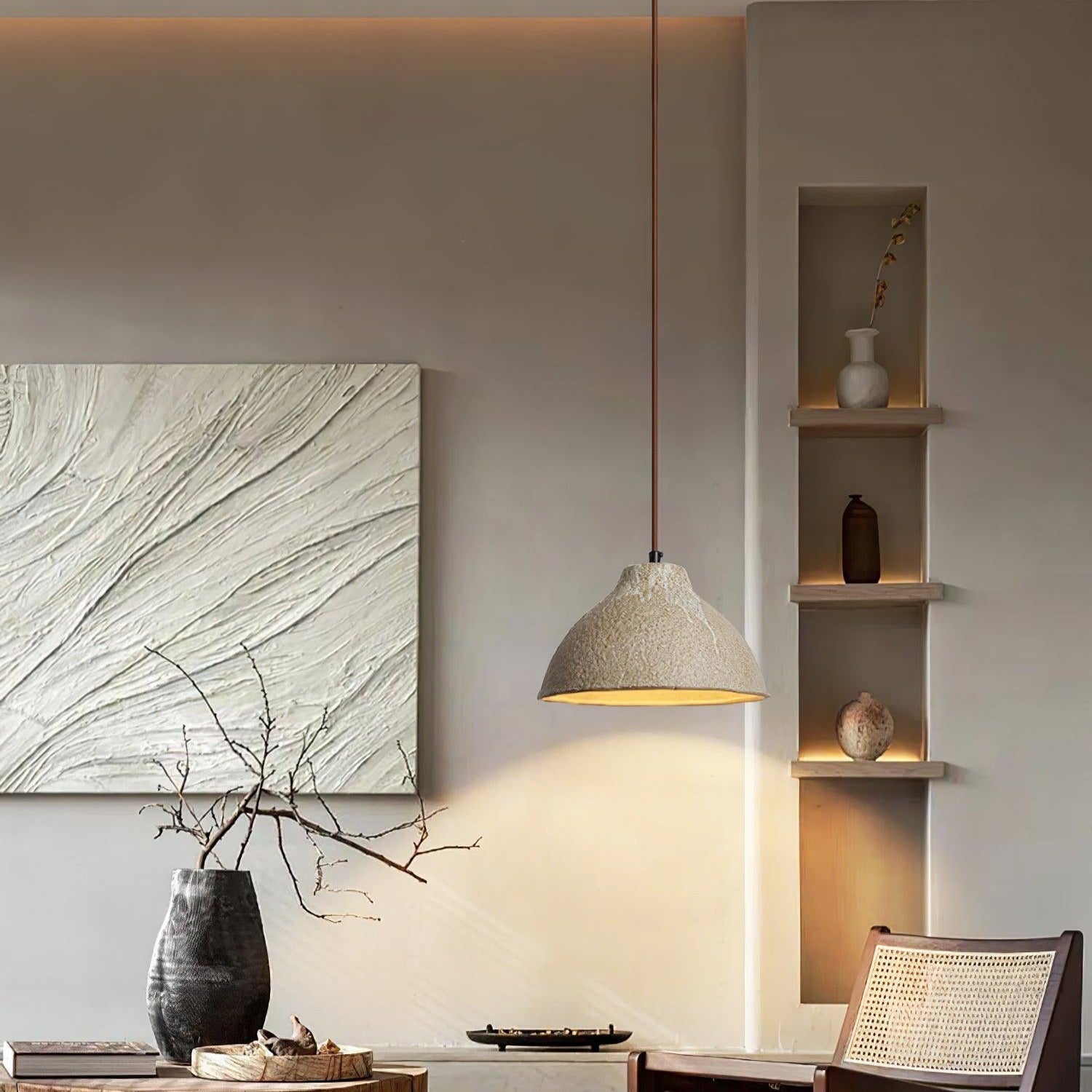 Maple Suspension en céramique texturée - Neutralighting