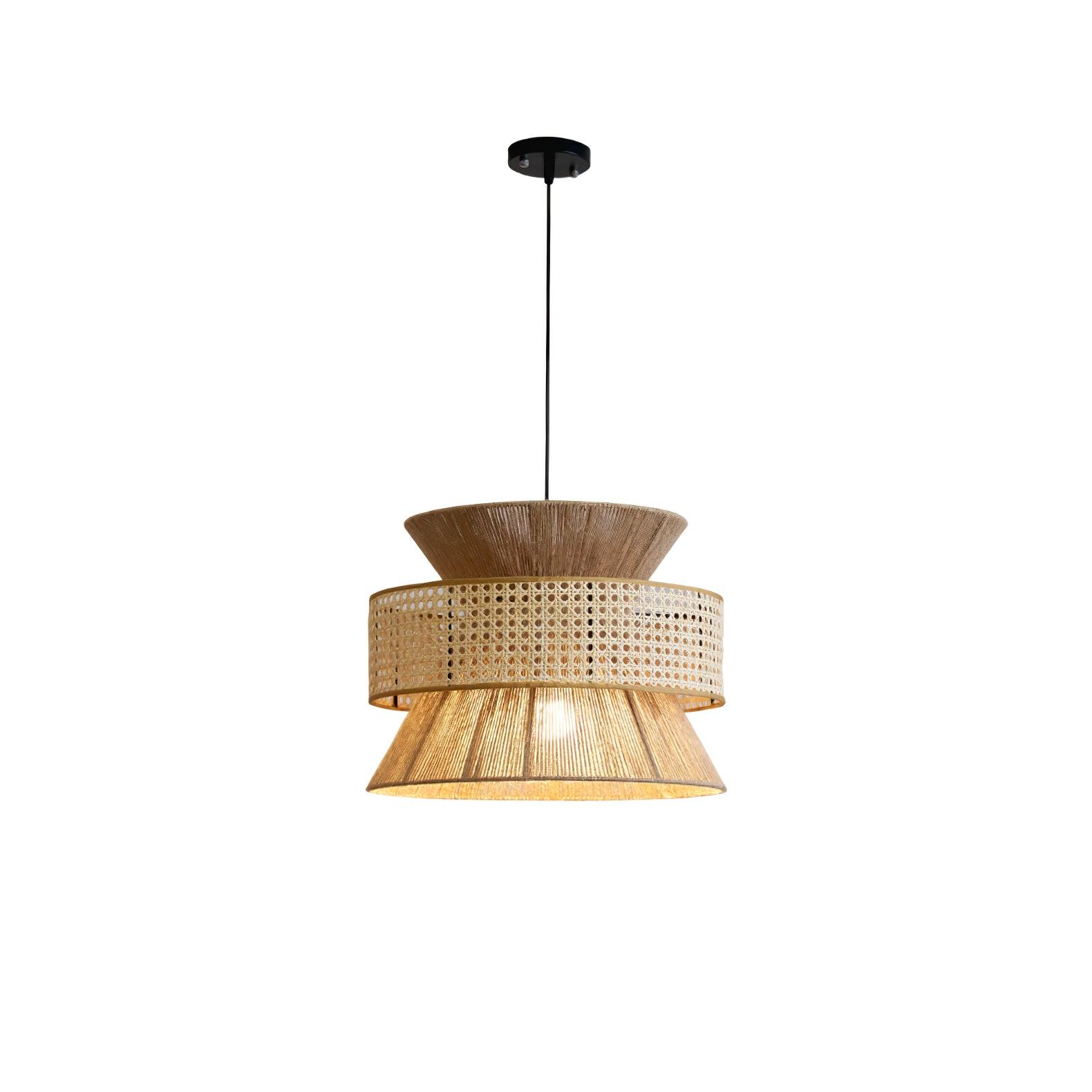 Ophelia Lustra Lampe Suspendue Rattan Tissé Élégante - Neutralighting