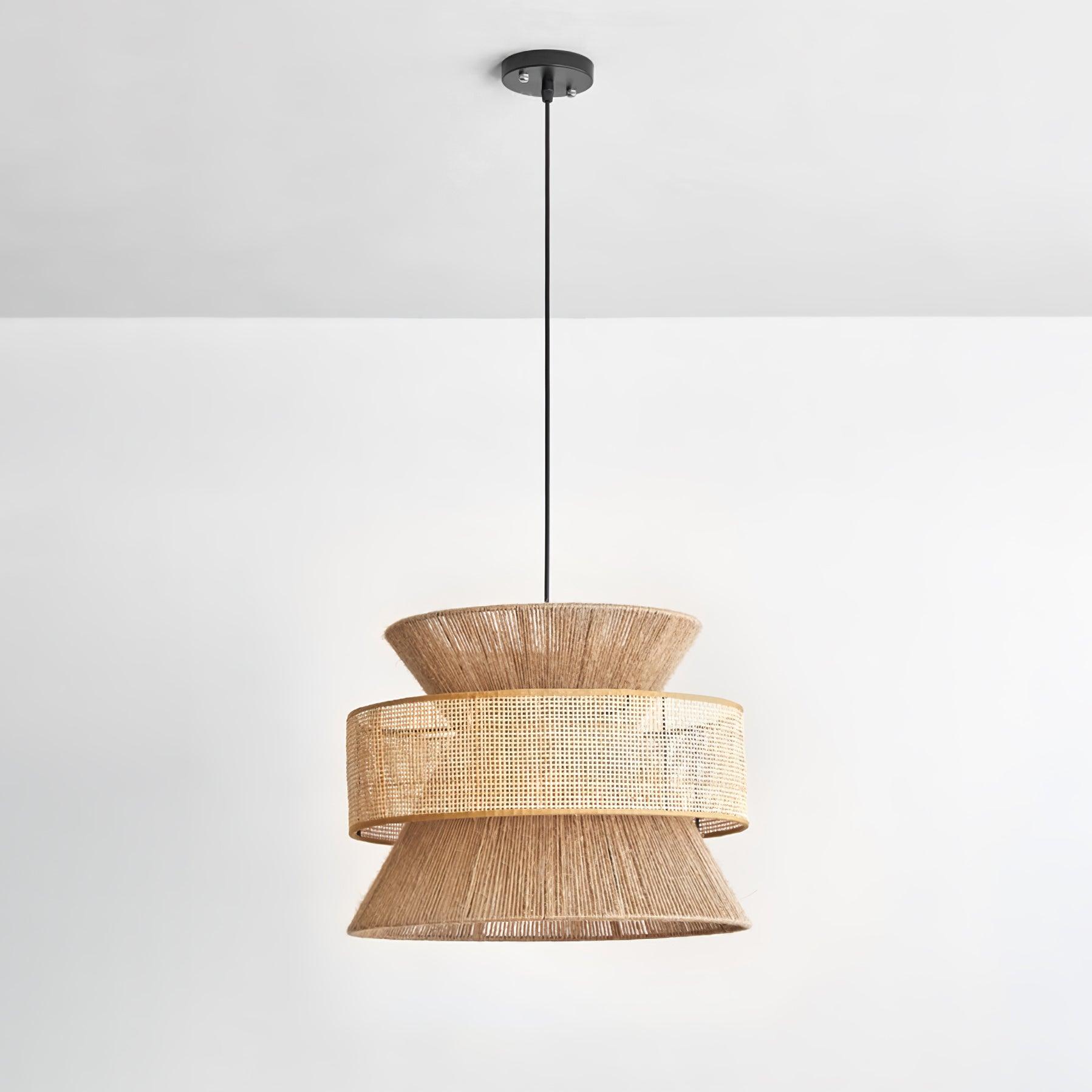 Ophelia Lustra Lampe Suspendue Rattan Tissé Élégante - Neutralighting