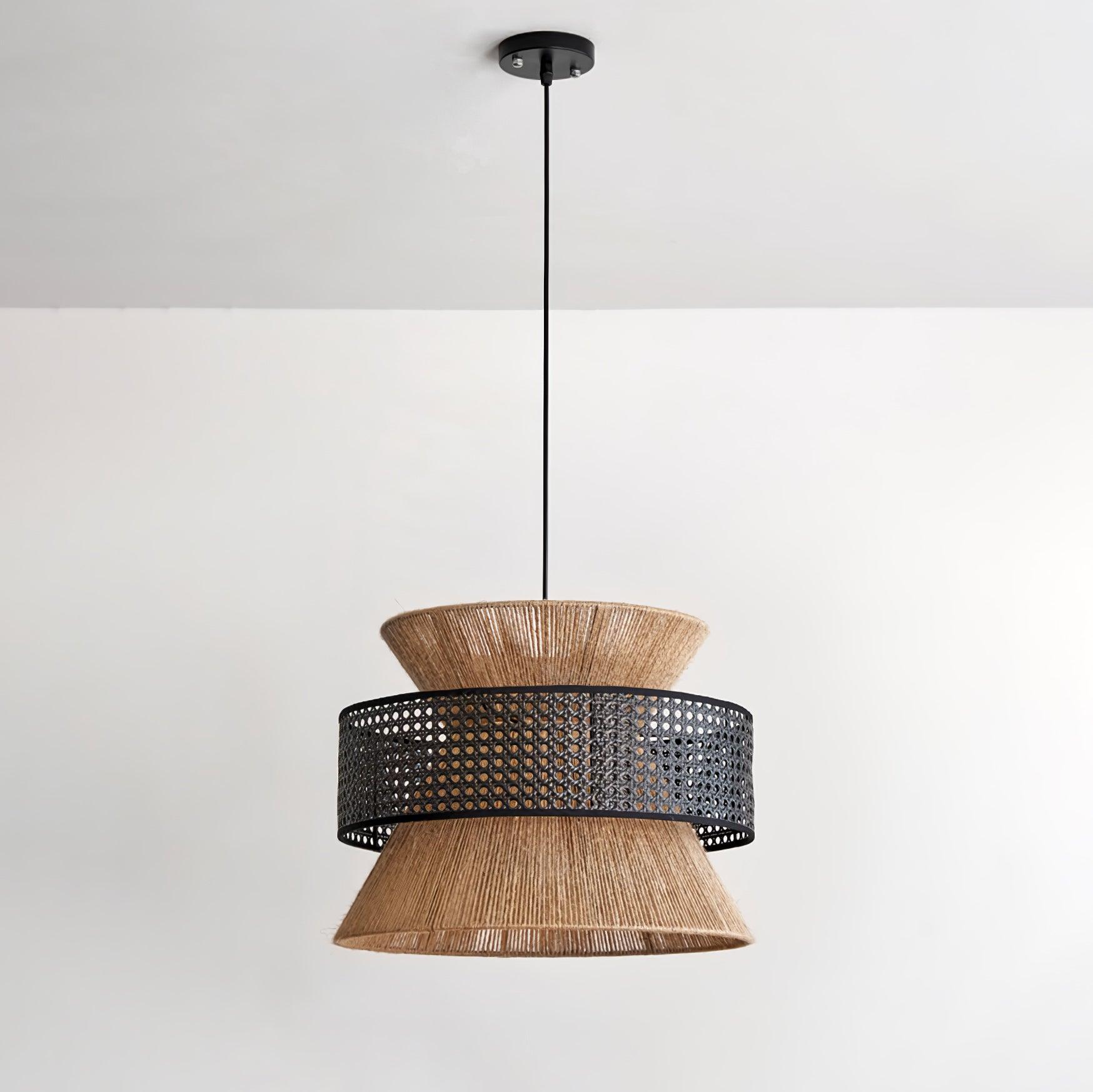 Ophelia Lustra Lampe Suspendue Rattan Tissé Élégante - Neutralighting