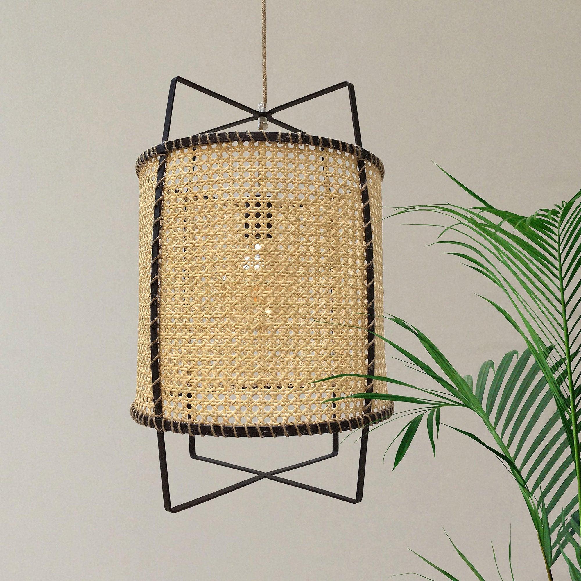 Meyda Lampe Suspendue en Rotin Tressé Organique - Neutralighting