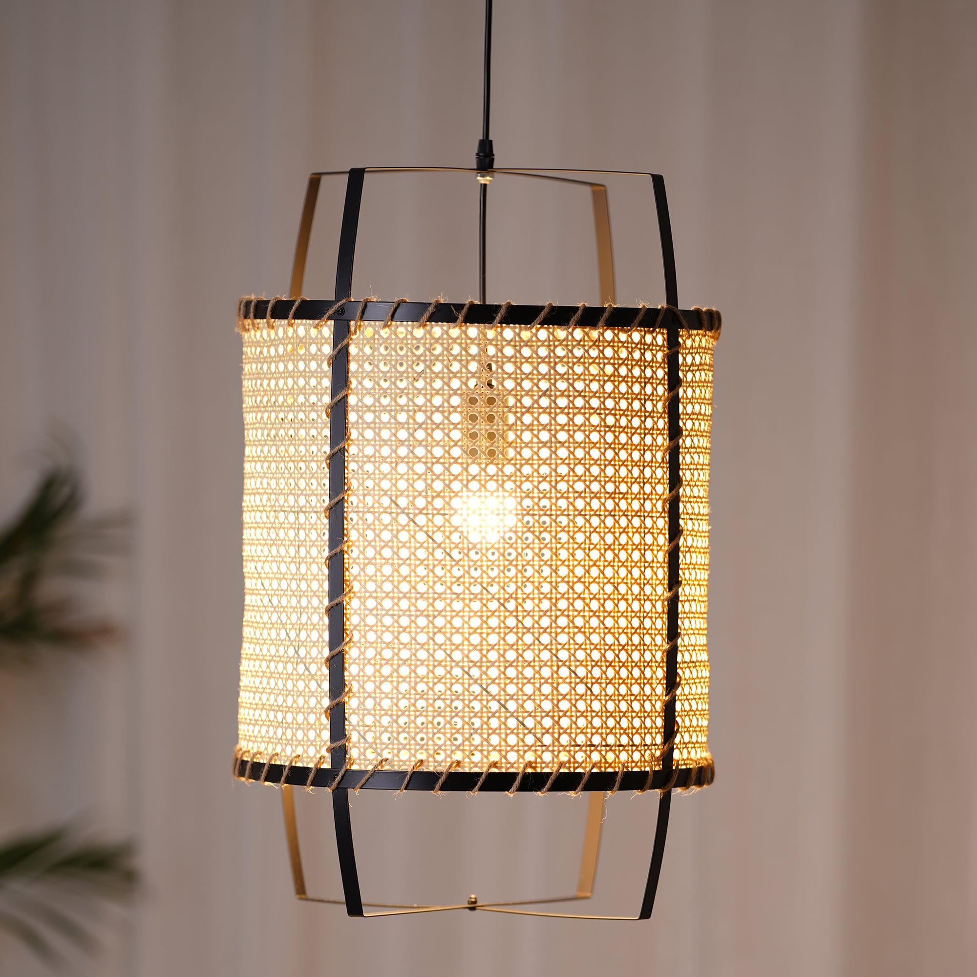 Meyda Lampe Suspendue en Rotin Tressé Organique - Neutralighting