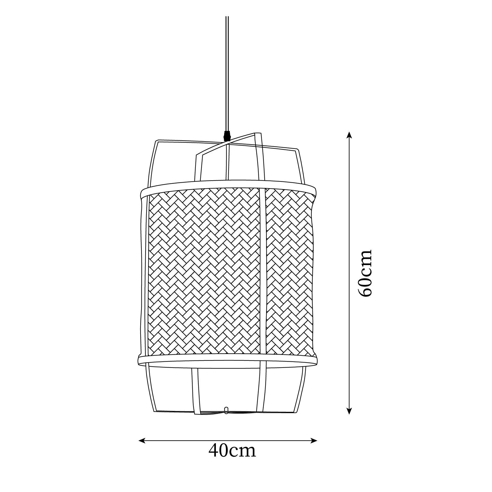 Meyda Lampe Suspendue en Rotin Tressé Organique - Neutralighting