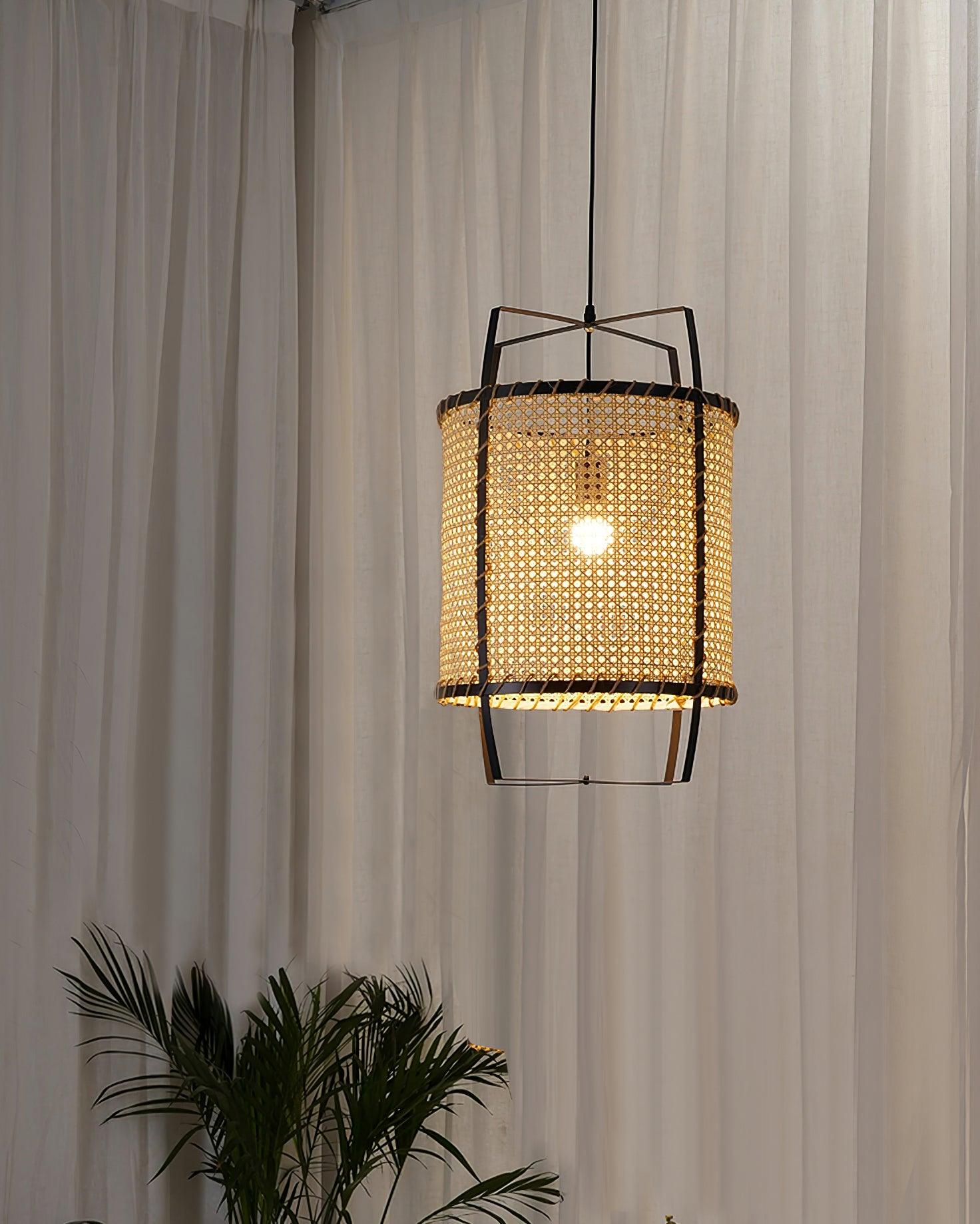Meyda Lampe Suspendue en Rotin Tressé Organique - Neutralighting