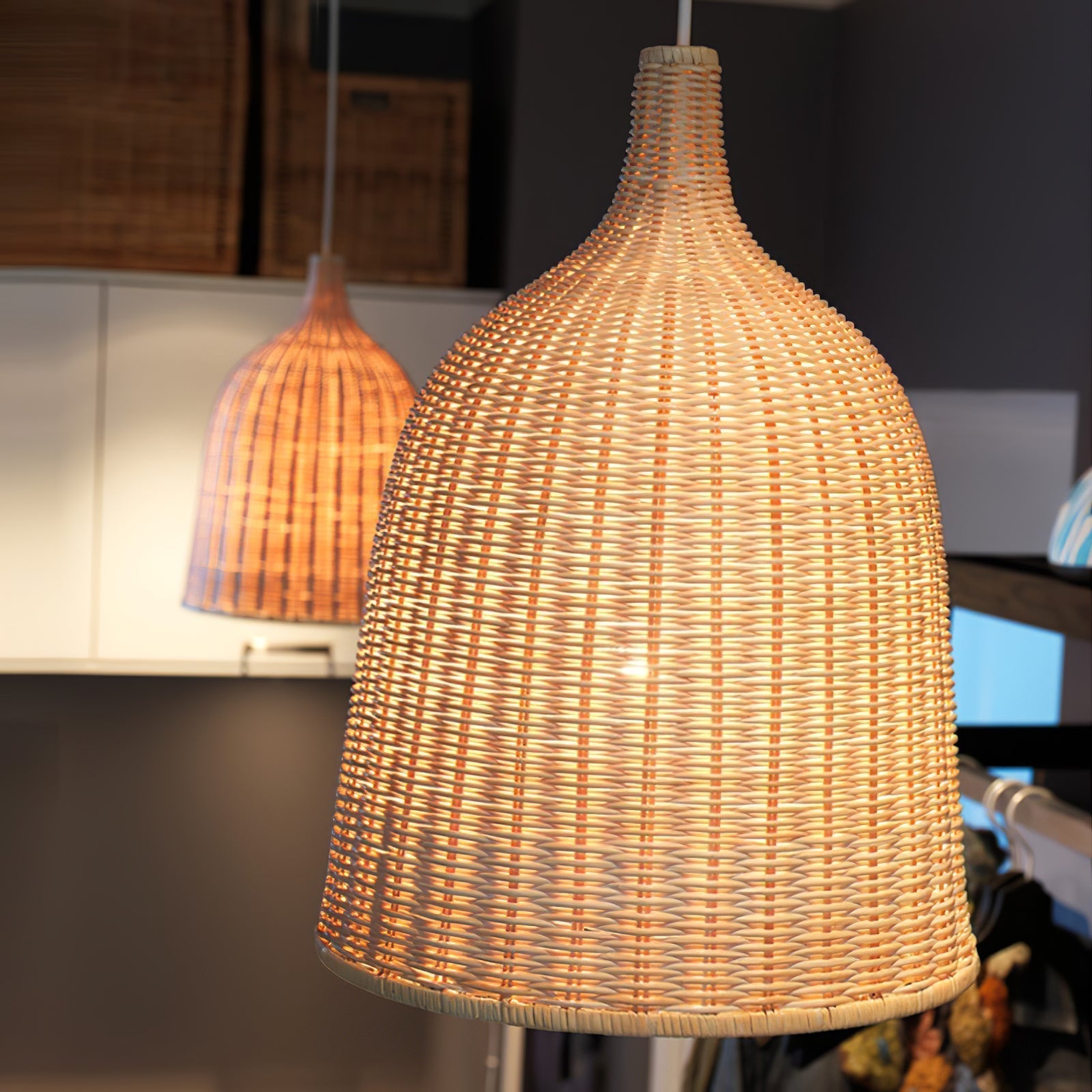 Willow Lustre Suspendu En Rattan Rustique - Neutralighting