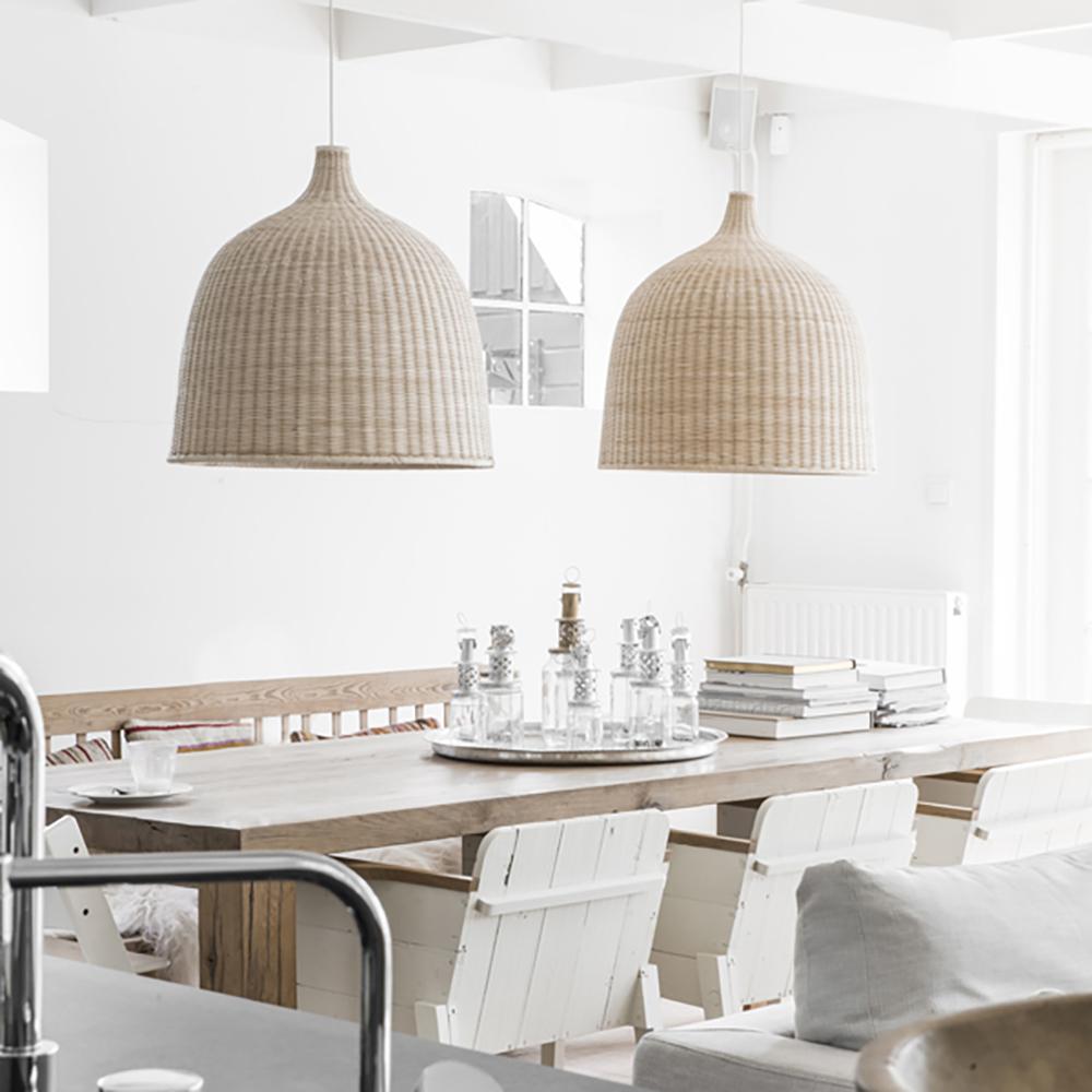 Willow Lustre Suspendu En Rattan Rustique - Neutralighting