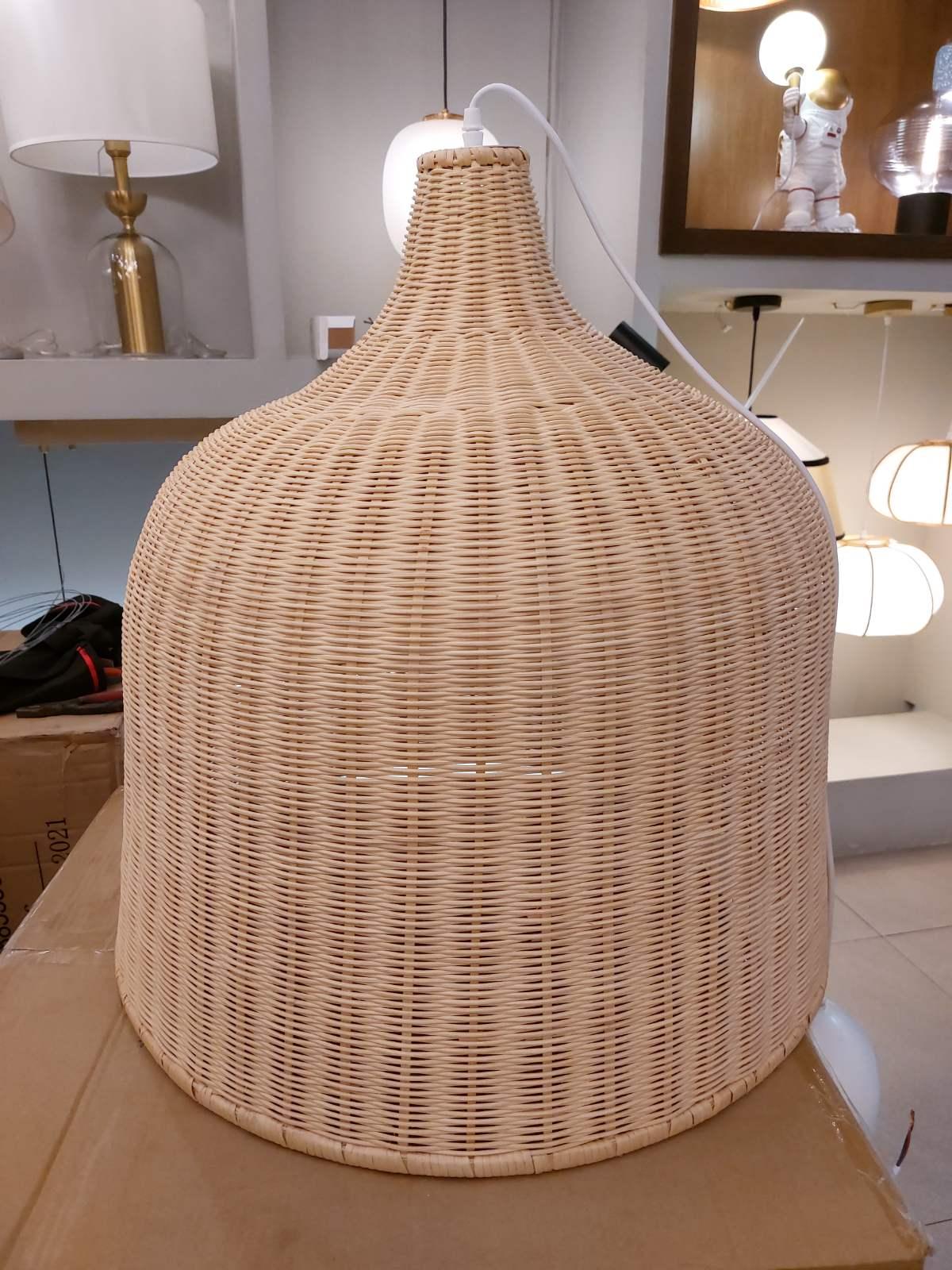 Willow Lustre Suspendu En Rattan Rustique - Neutralighting