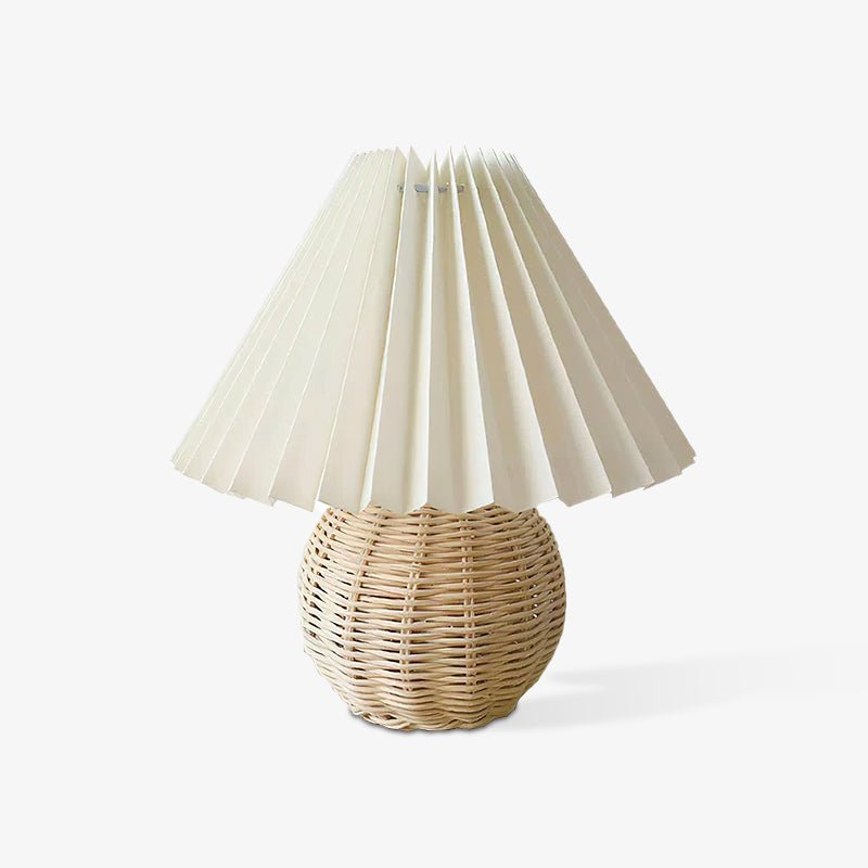 Zara Lampe de table en rotin plissé - Neutralighting