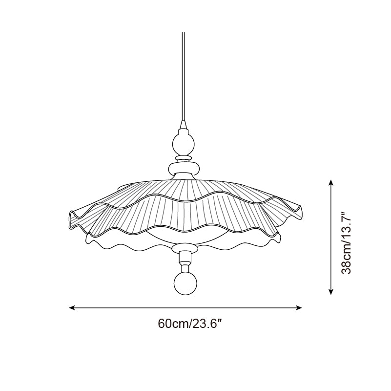 Suspension Abat-jour Plissé Bord Froncé - Neutralighting