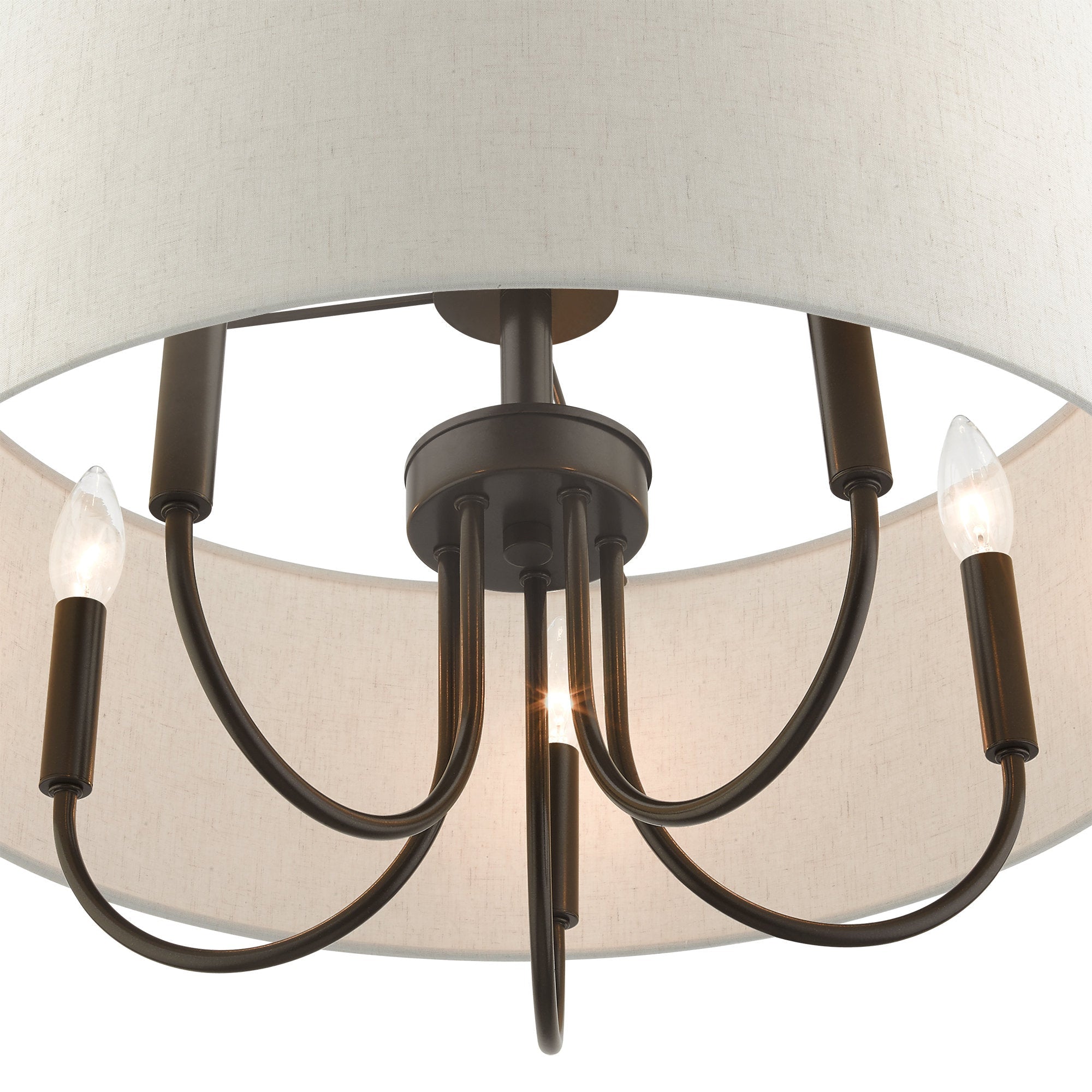 Ovyneth Classic Vintage Drum Fabric Chandelier - Lamp Copper