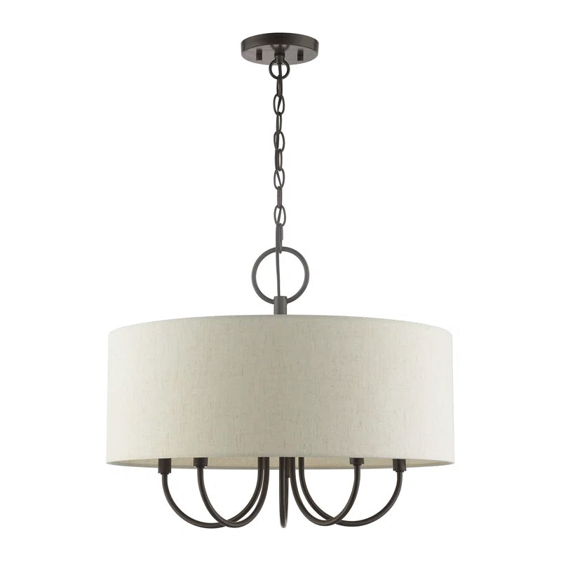 Ovyneth Classic Vintage Drum Fabric Chandelier - Lamp Copper