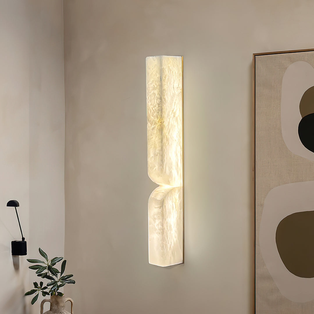 Lampe Murale Rectangulaire en Albâtre Moderne Minimaliste Lyvenisra - Neutralighting
