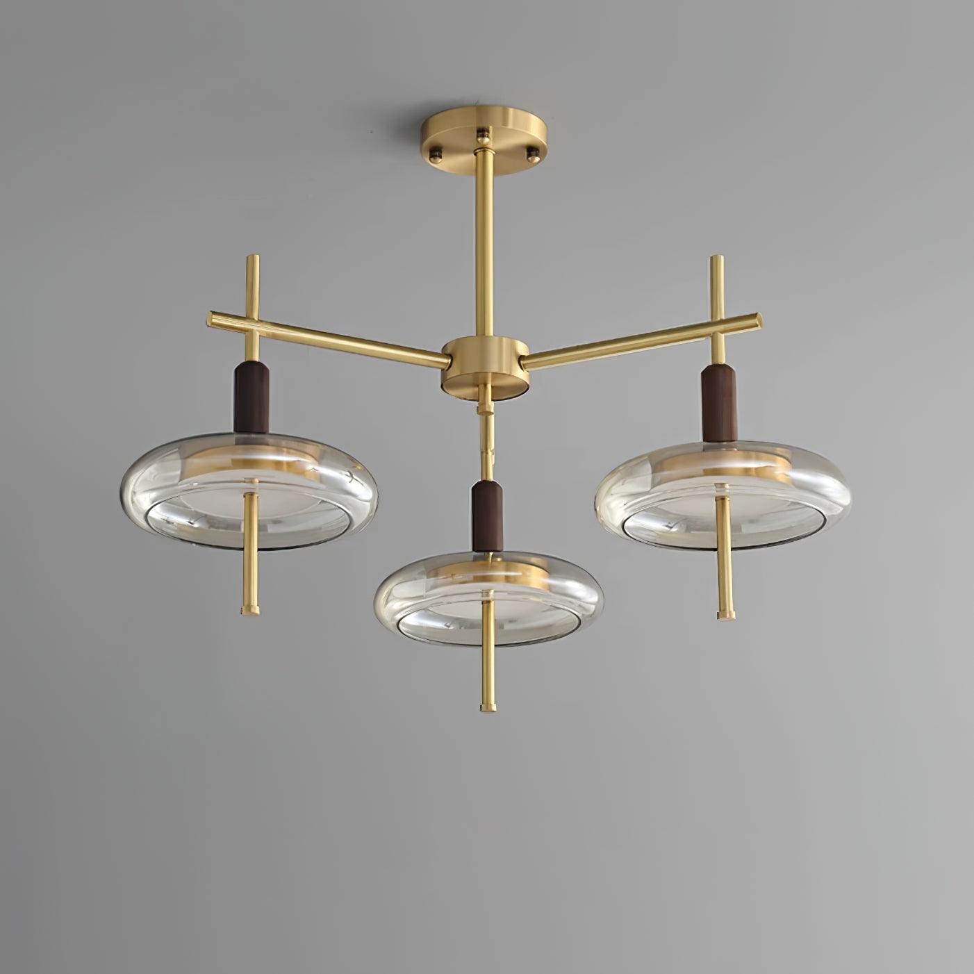 Redondo Lustra Lustre Laiton Verre LED Moderne - Neutralighting