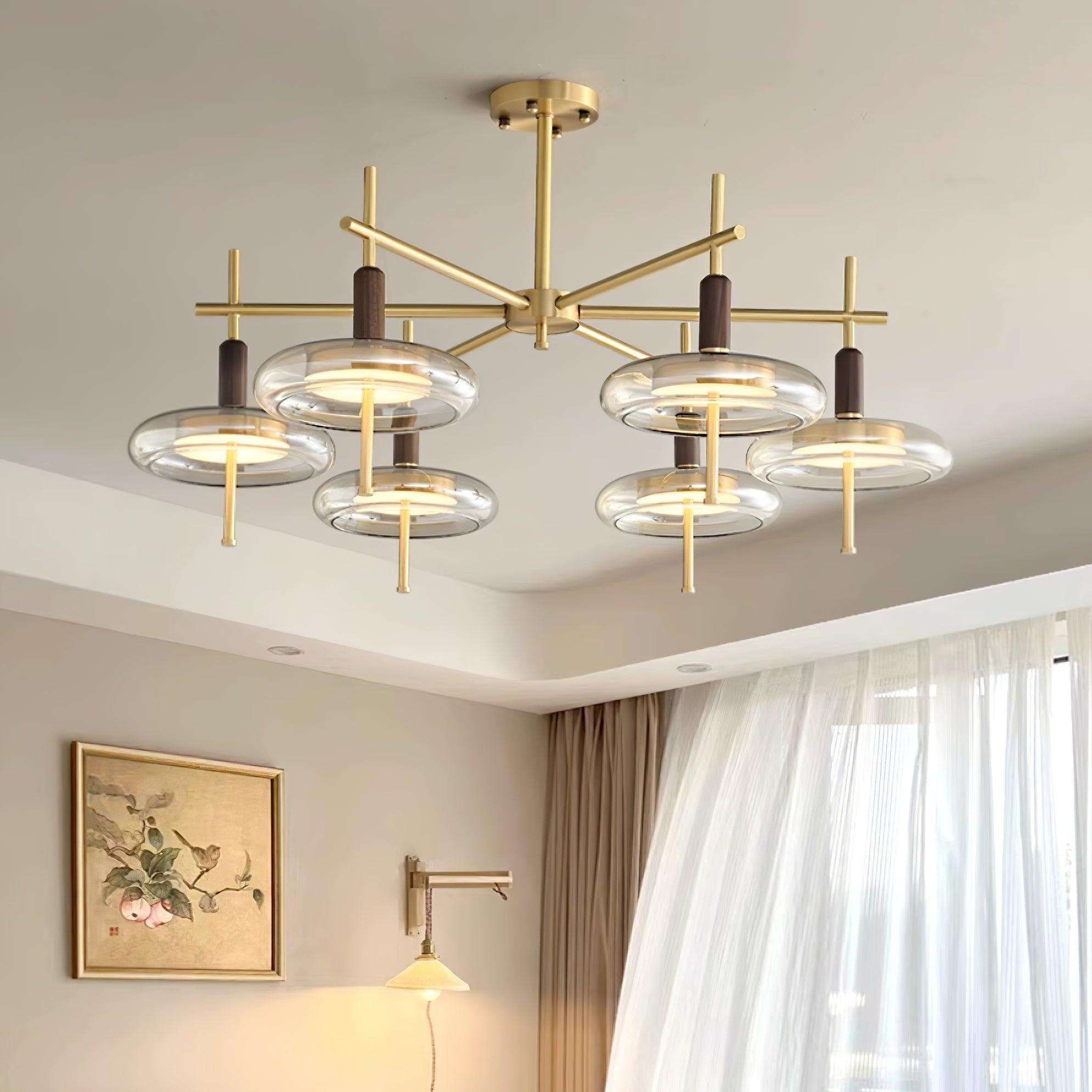 Redondo Lustra Lustre Laiton Verre LED Moderne - Neutralighting