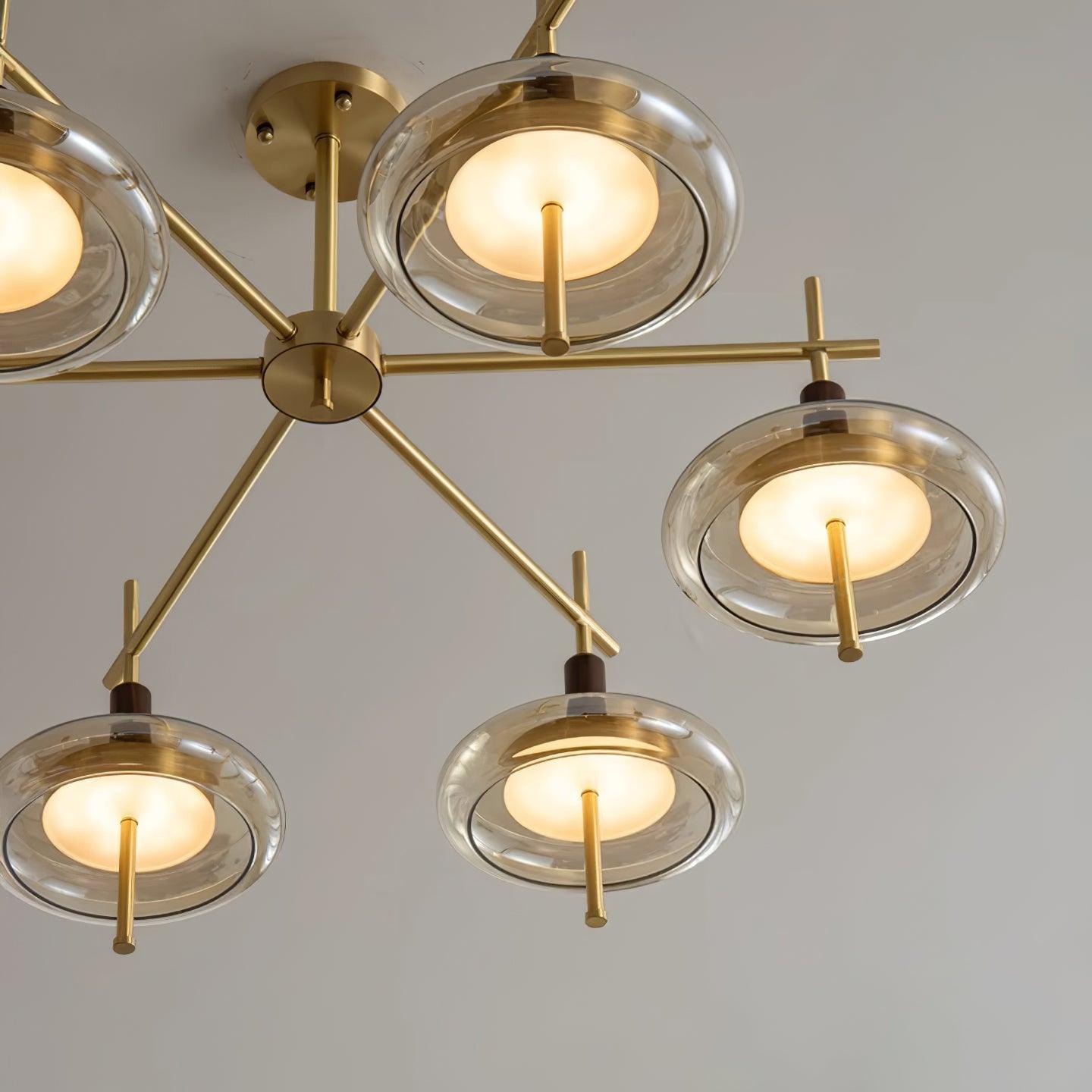 Redondo Lustra Lustre Laiton Verre LED Moderne - Neutralighting
