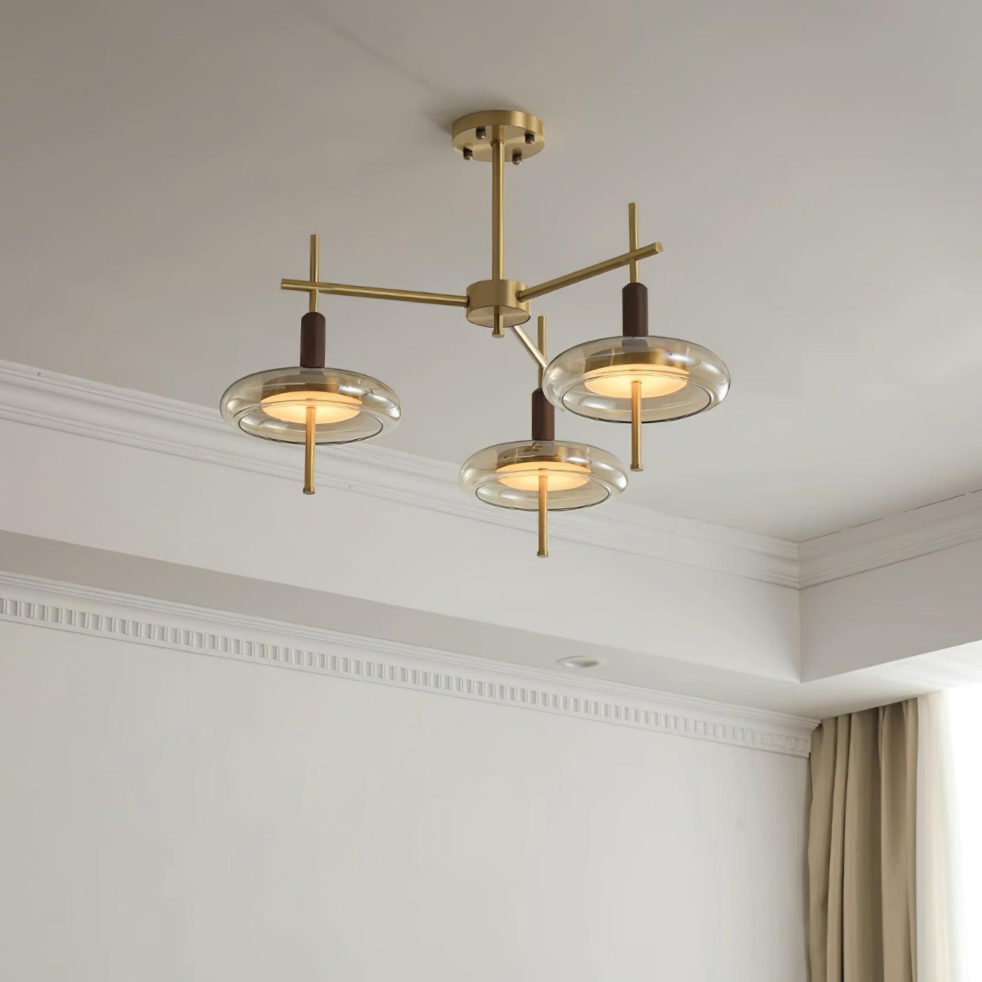 Redondo Lustra Lustre Laiton Verre LED Moderne - Neutralighting