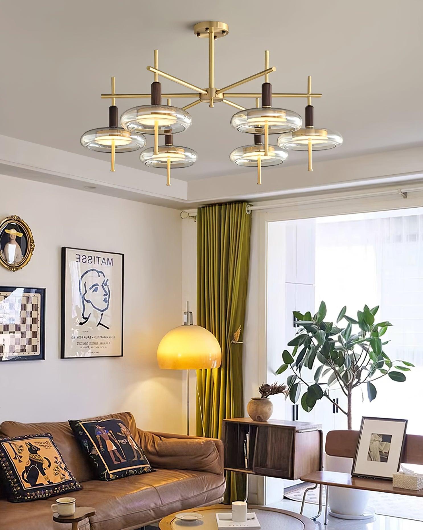 Redondo Lustra Lustre Laiton Verre LED Moderne - Neutralighting