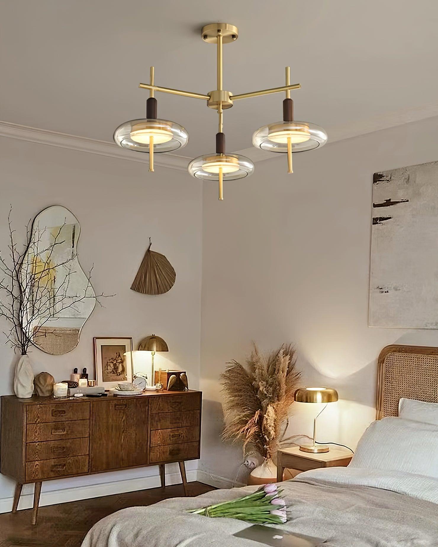Redondo Lustra Lustre Laiton Verre LED Moderne - Neutralighting