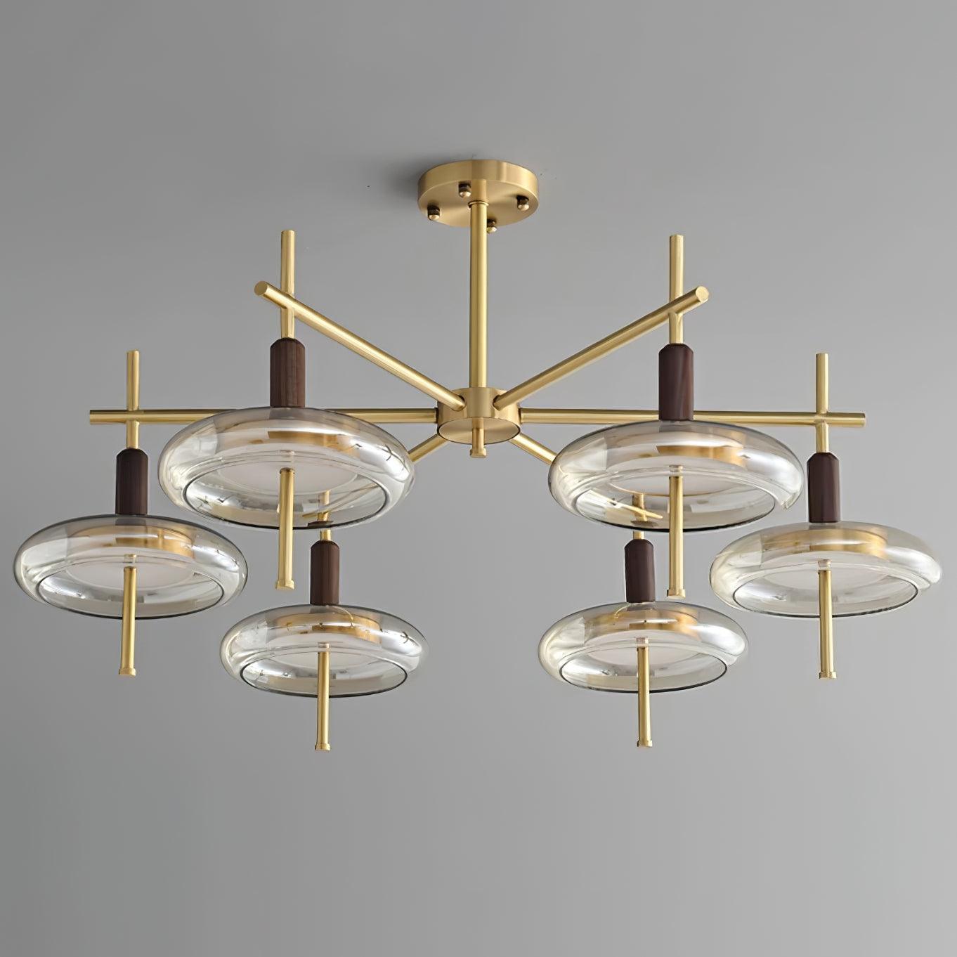 Redondo Lustra Lustre Laiton Verre LED Moderne - Neutralighting