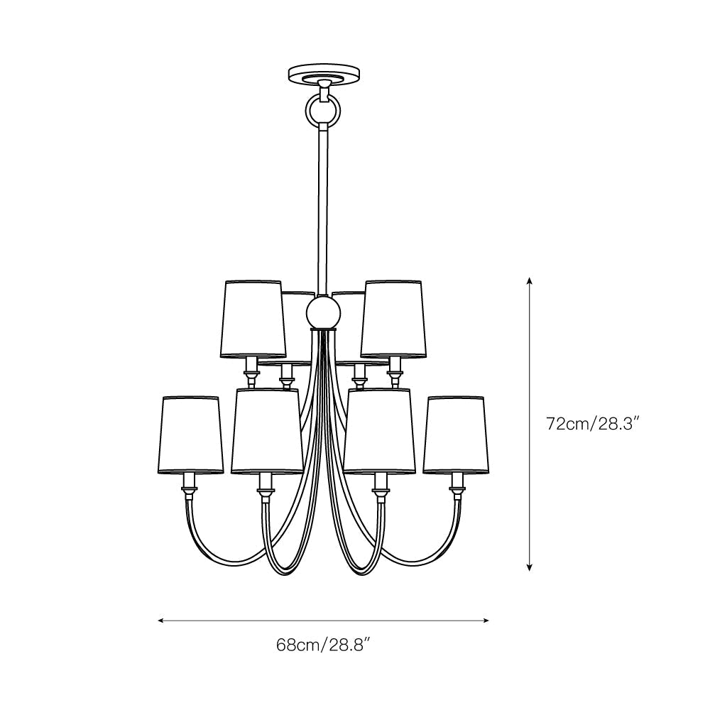 Chandelier en Tissu de Luxe Postmoderne Ilsoris - Neutralighting