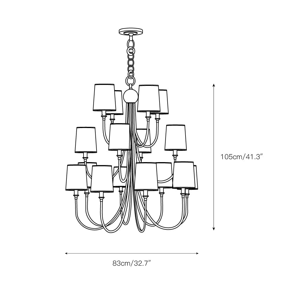 Chandelier en Tissu de Luxe Postmoderne Ilsoris - Neutralighting