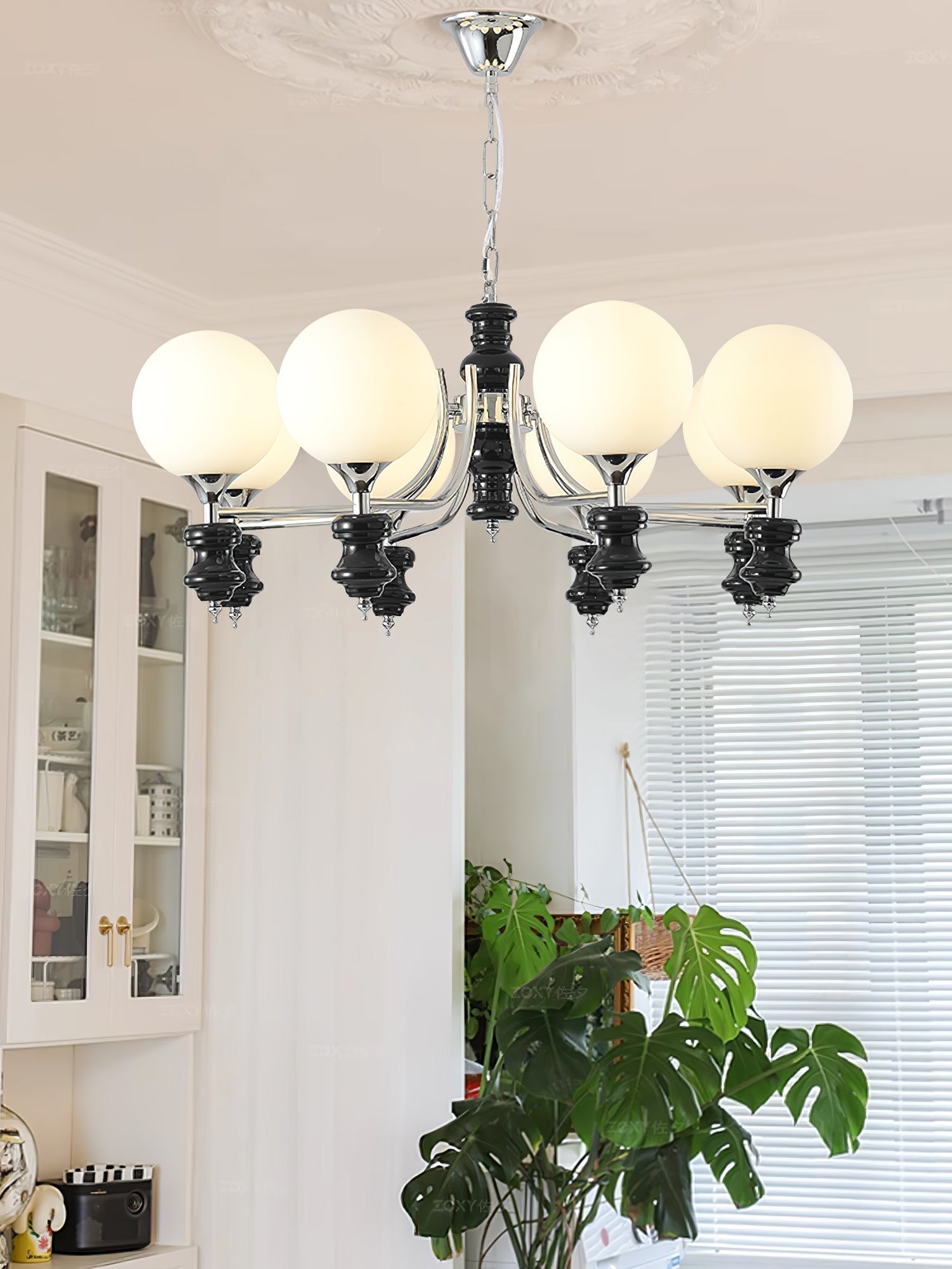 Aurora Lustre Regal Orb Givré - Neutralighting