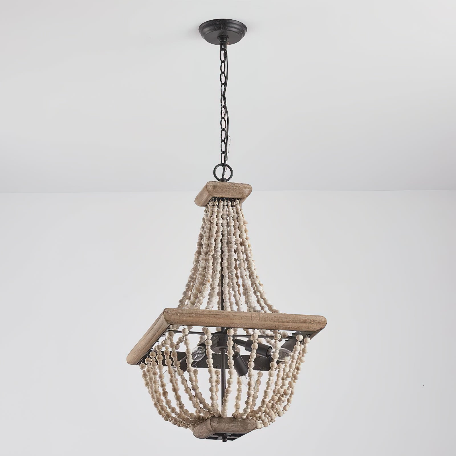 Aursorir Postmodern Luxury Wooden Metal Chandelier - Lamp Copper