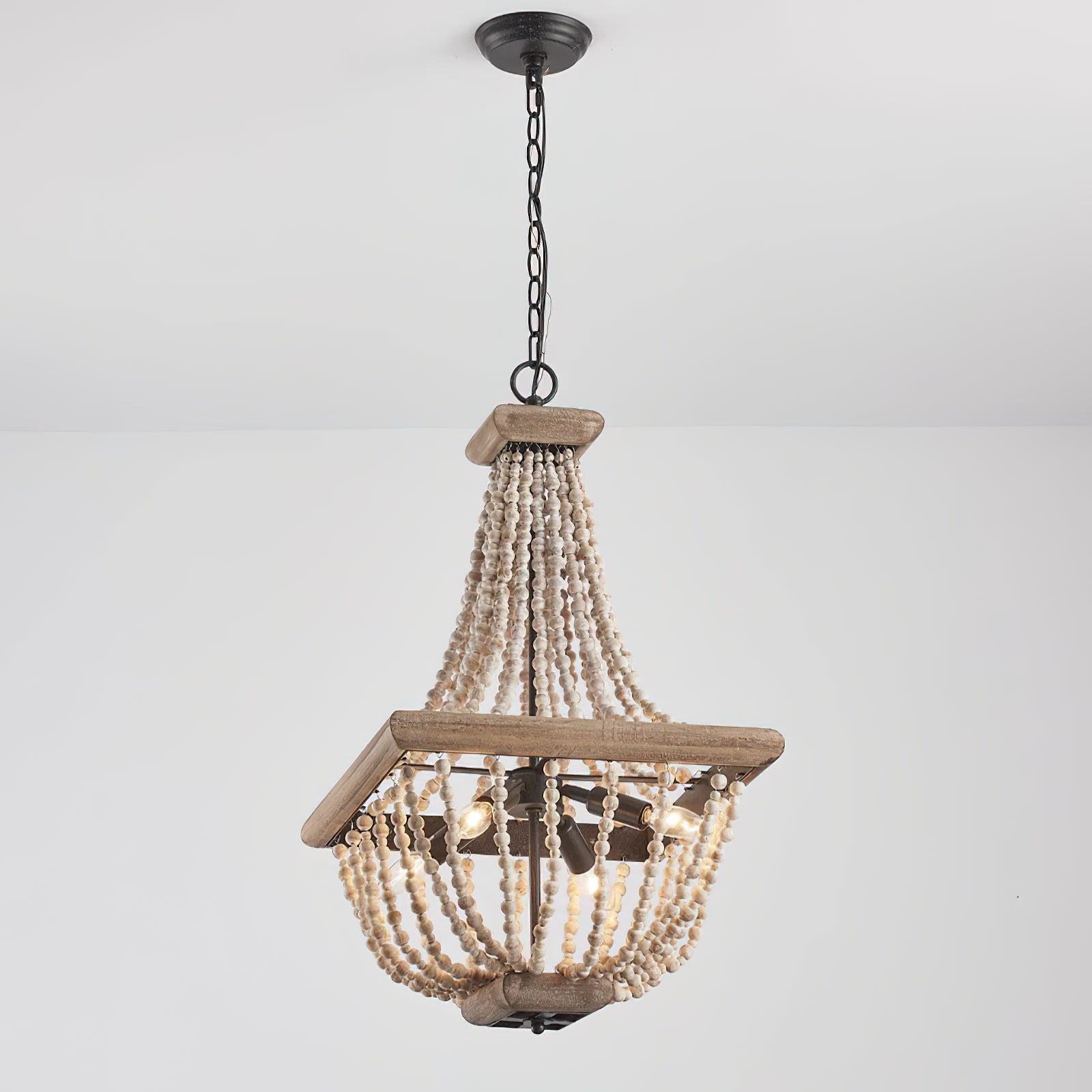 Aursorir Postmodern Luxury Wooden Metal Chandelier - Lamp Copper