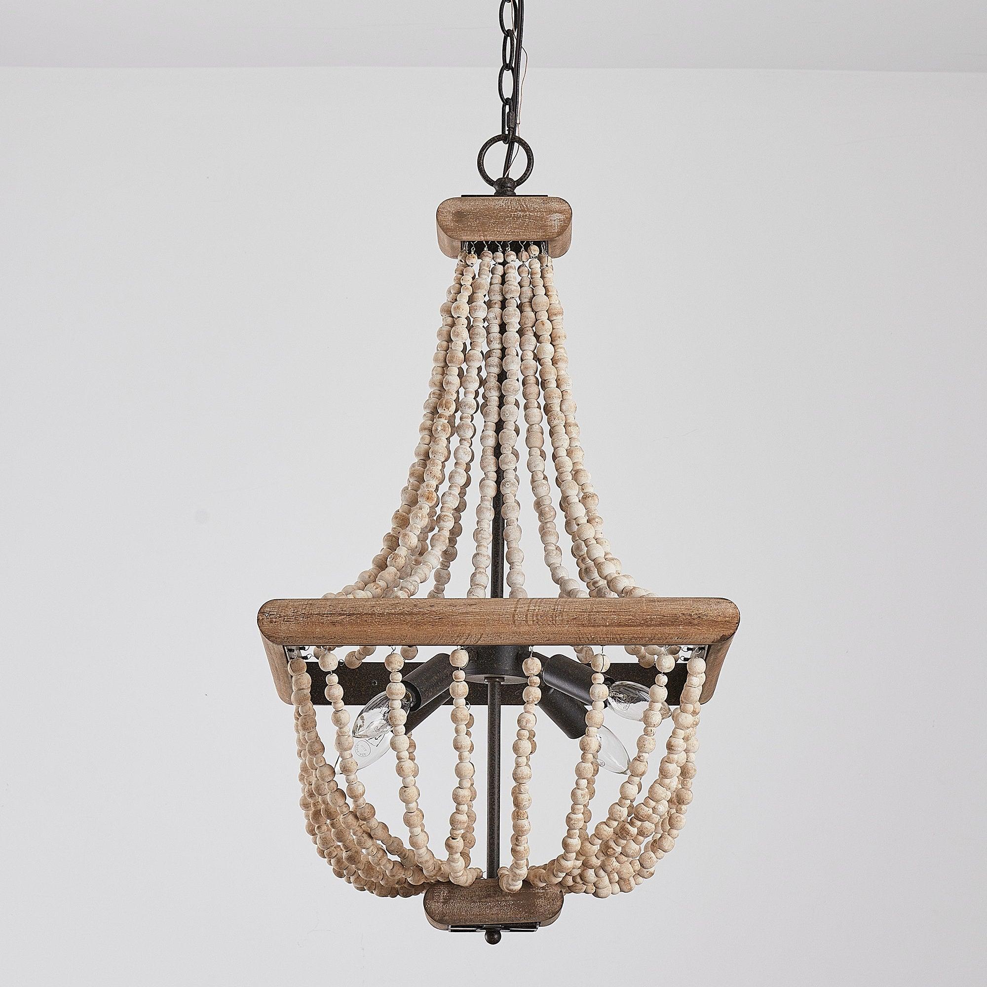 Aursorir Postmodern Luxury Wooden Metal Chandelier - Lamp Copper