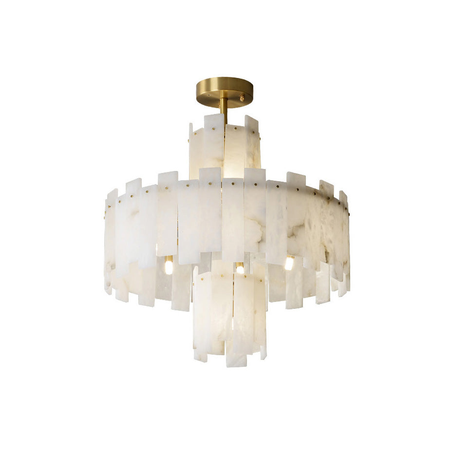 Zosolia Lustre Postmoderne Luxe Laiton Alabastre - Neutralighting