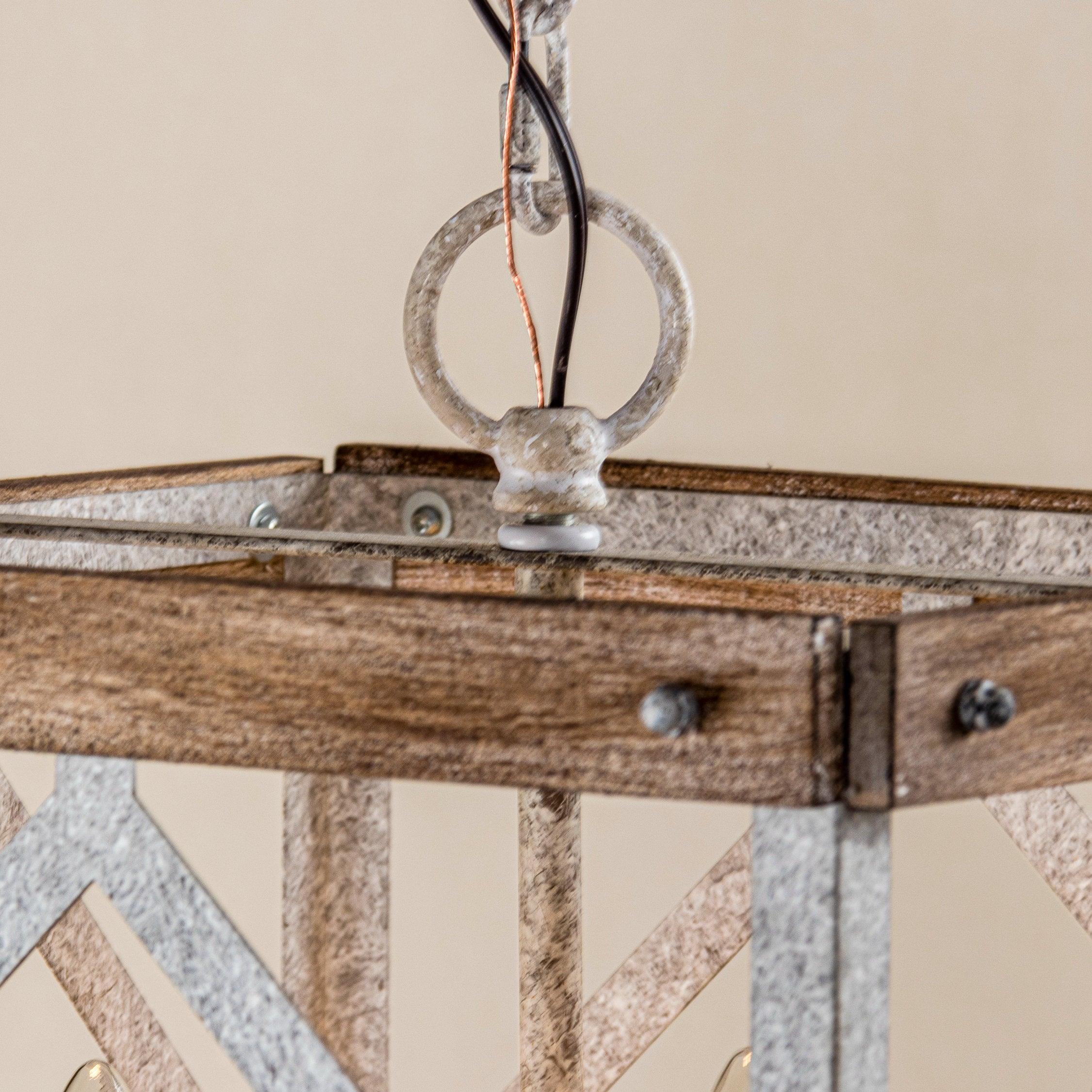 Zelaeora Suspension Métal Bois Créativité Individuelle 4 Lumières - Neutralighting