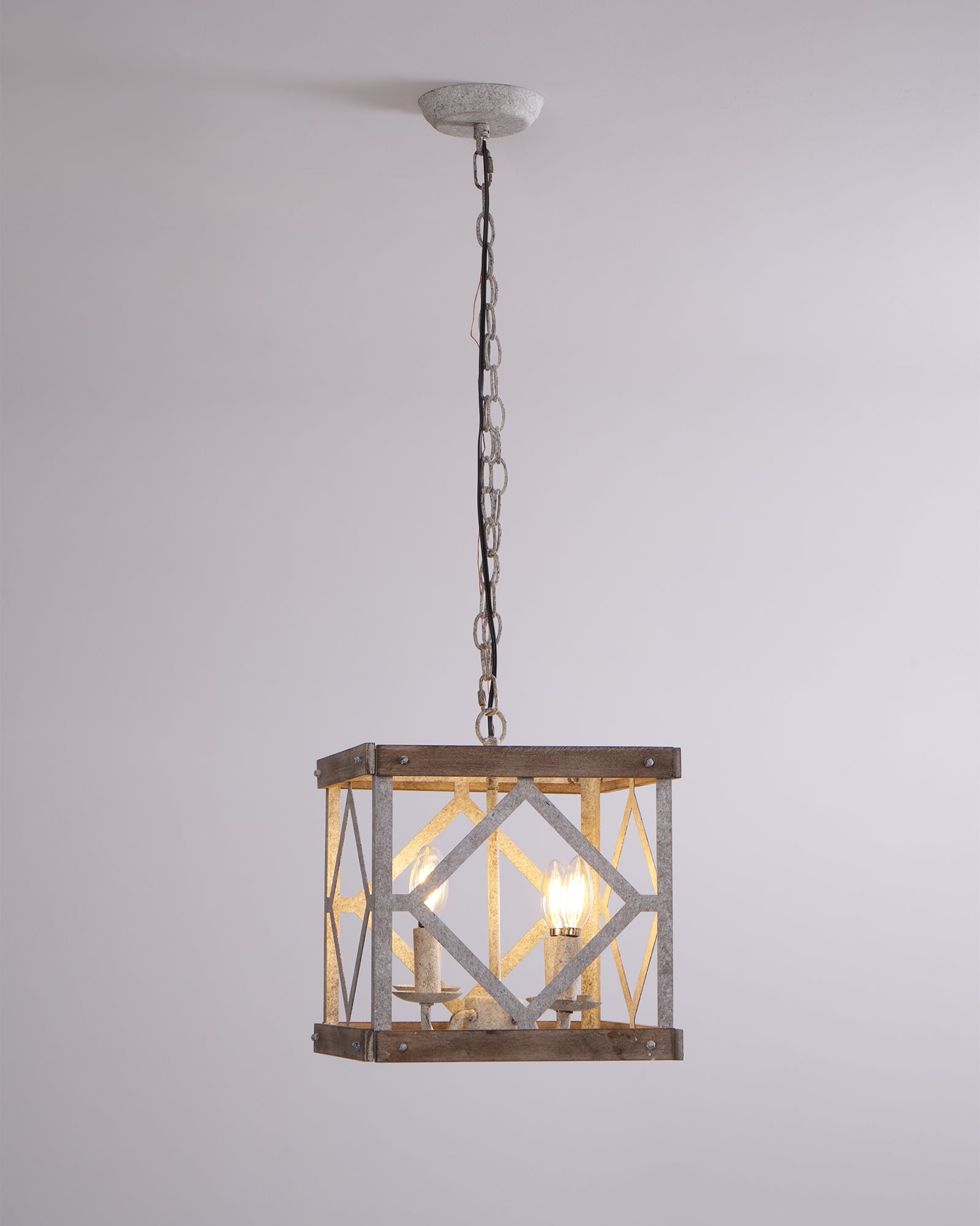 Zelaeora Suspension Métal Bois Créativité Individuelle 4 Lumières - Neutralighting