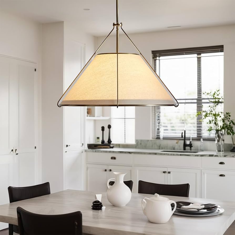 Voloraris Vintage Industrial Conical Fabric Pendant Lamp - Lamp Copper
