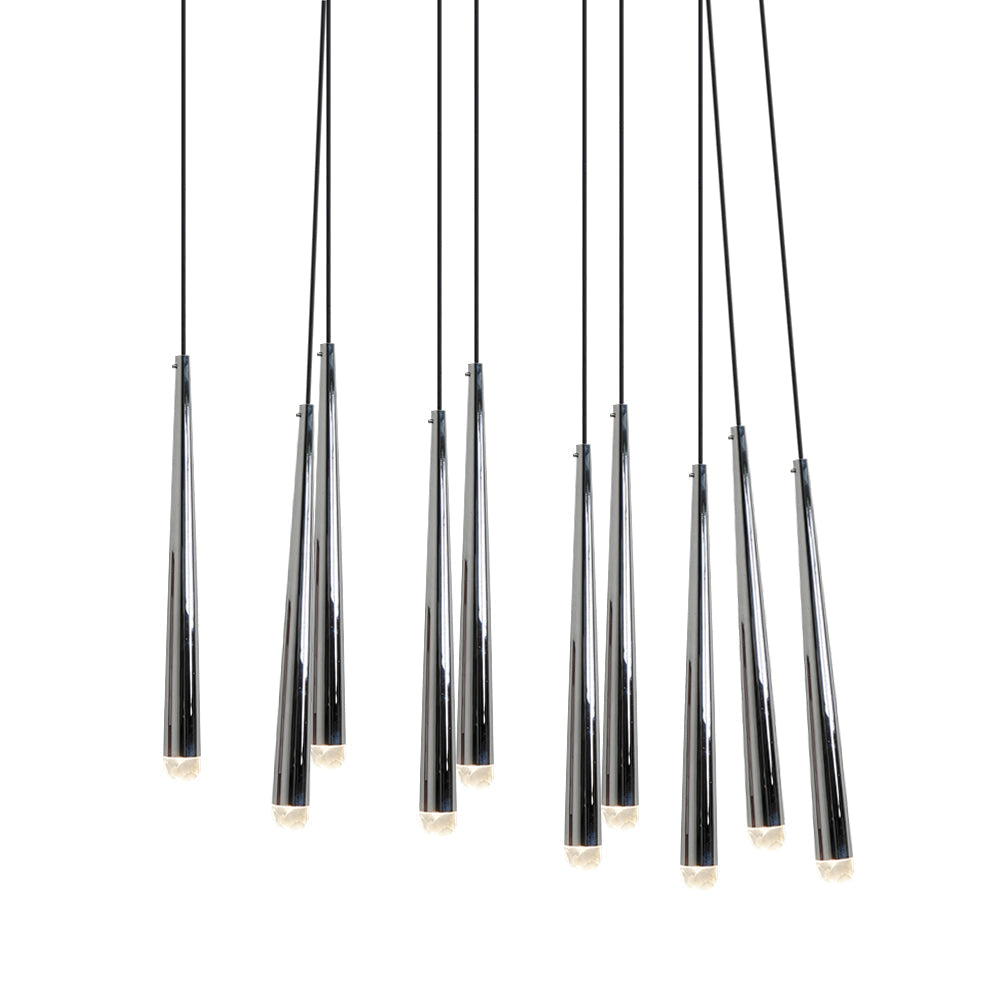 Aurance Lustre avec abat-jours en laiton poli et cristal Minimaliste - Neutralighting