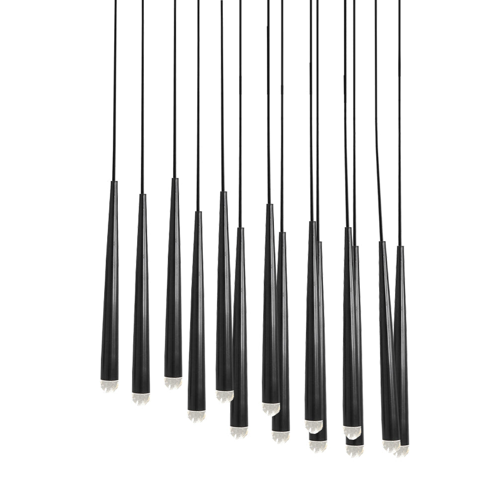 Aurance Lustre avec abat-jours en laiton poli et cristal Minimaliste - Neutralighting