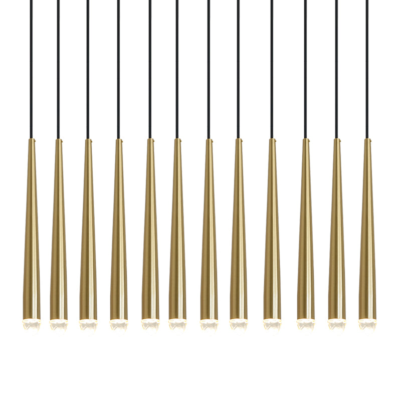 Aurance Lustre avec abat-jours en laiton poli et cristal Minimaliste - Neutralighting
