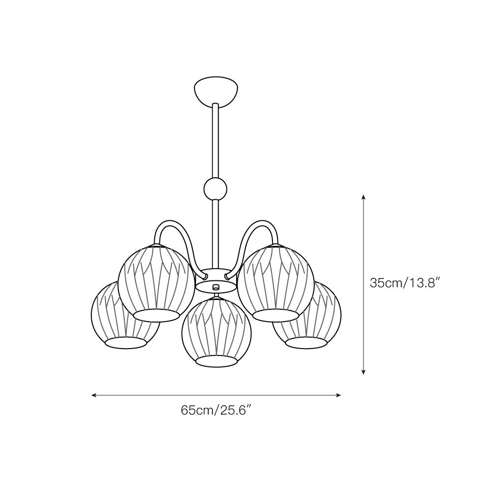 Unoryra Individual Creativity Metal Glass Chandelier - Lamp Copper