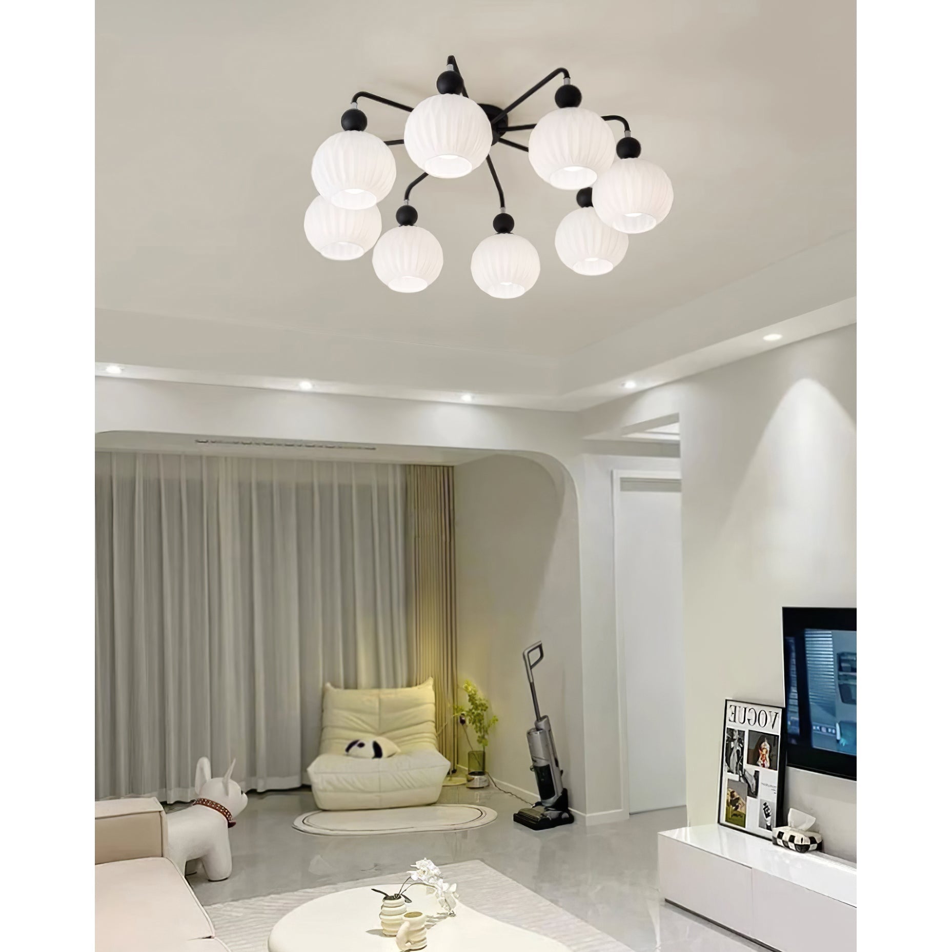Elveneth Individual Creativity Metal Glass Ceiling Lamp - Lamp Copper