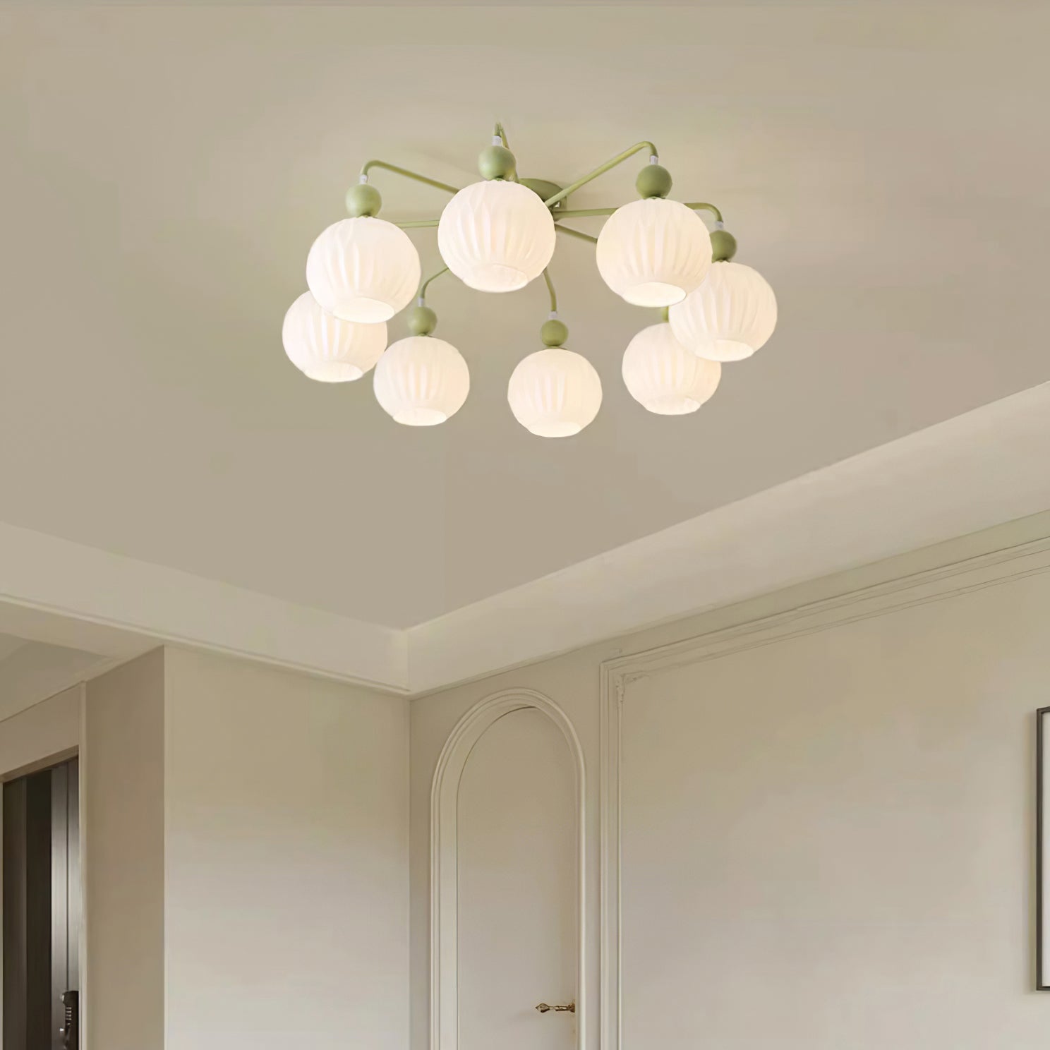 Elveneth Individual Creativity Metal Glass Ceiling Lamp - Lamp Copper