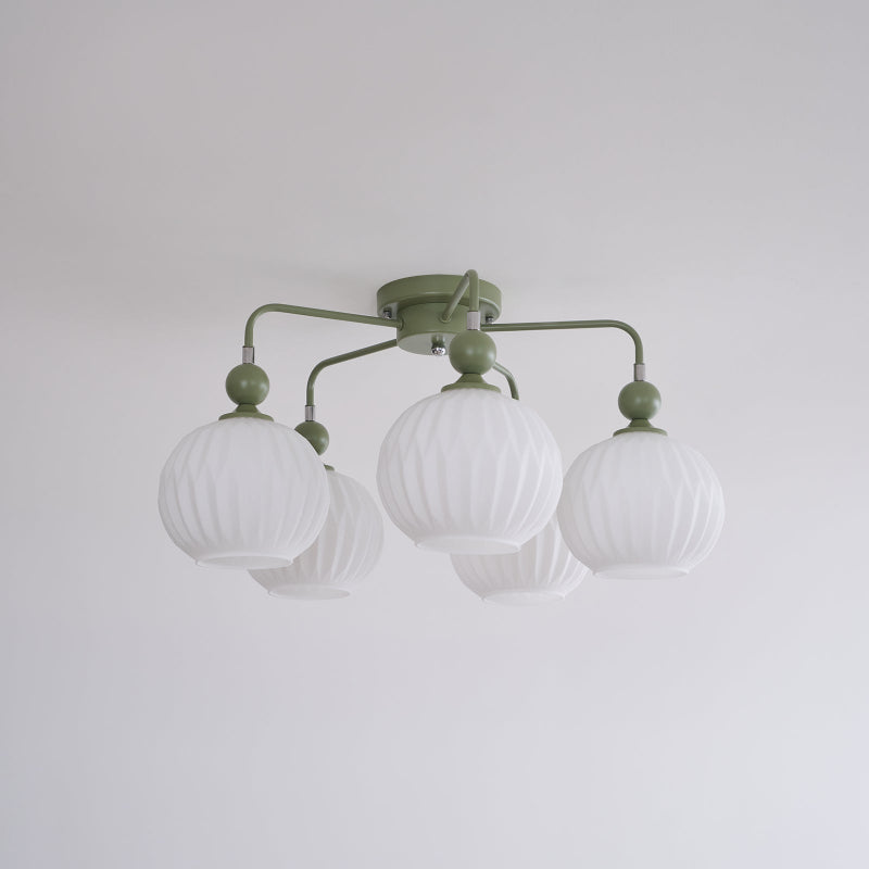 Elveneth Individual Creativity Metal Glass Ceiling Lamp - Lamp Copper